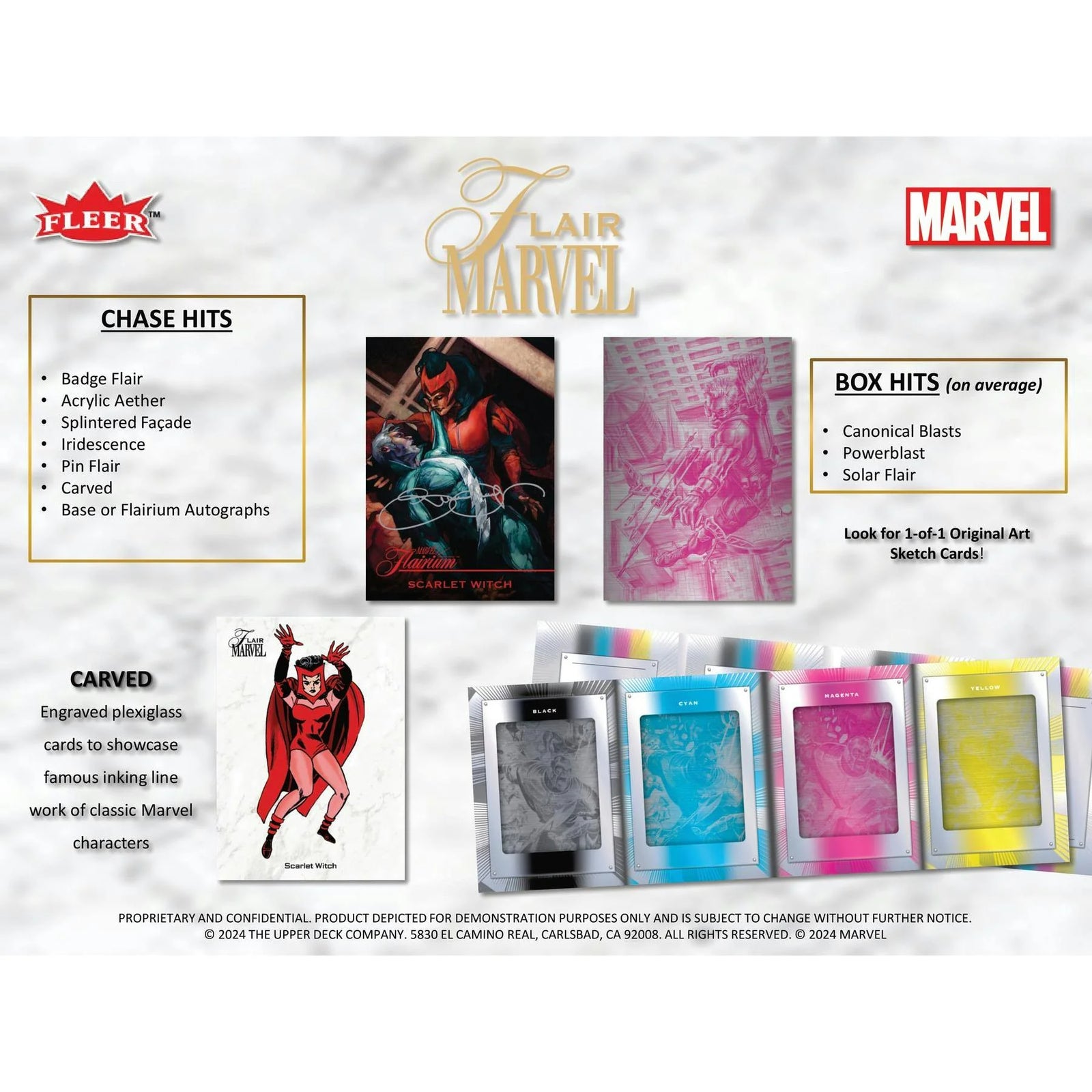 DRAFT - 2024 Upper Deck Marvel Flair Trading Cards Hobby Box