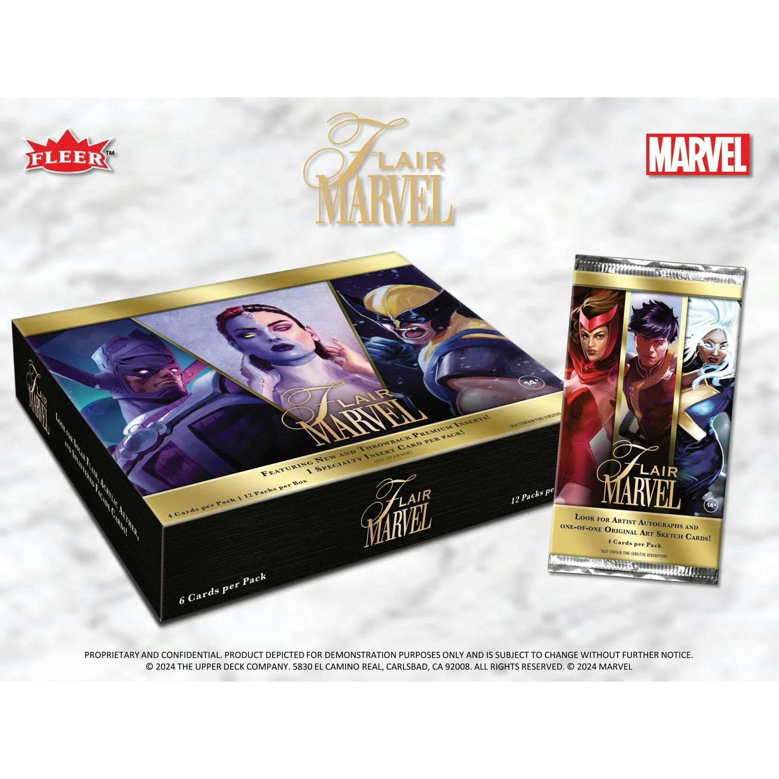 DRAFT - 2024 Upper Deck Marvel Flair Trading Cards Hobby Box