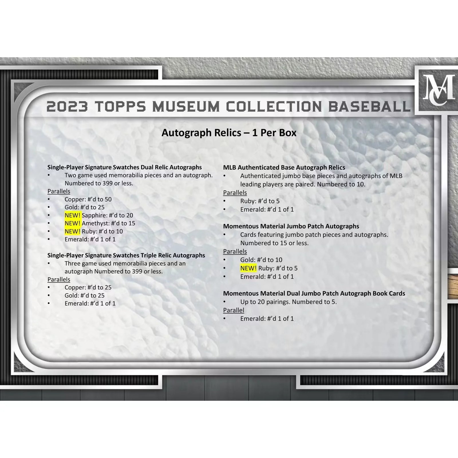 2023 Topps Museum Collection Baseball Hobby Box