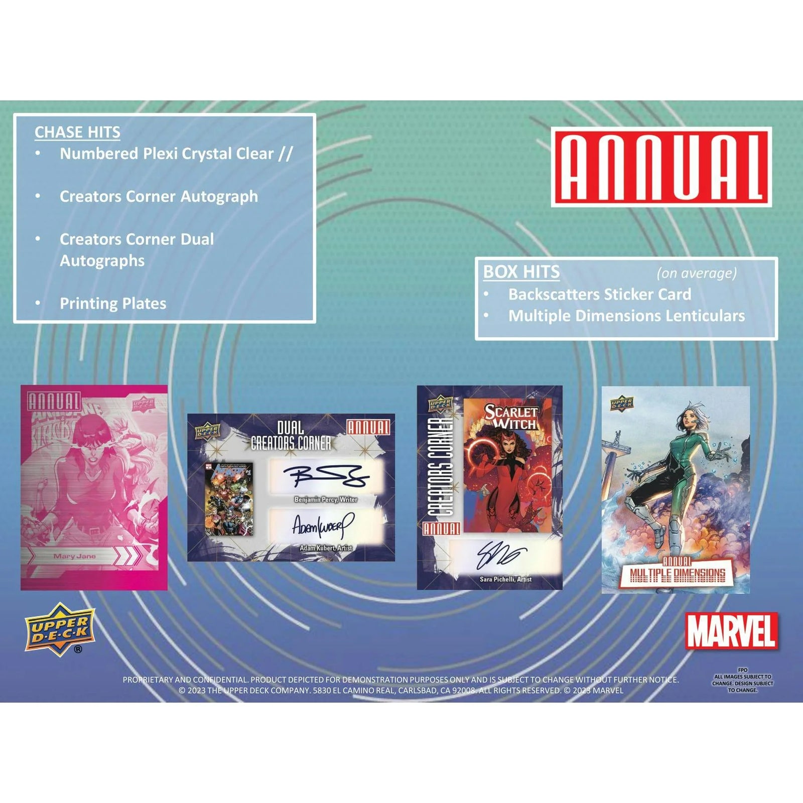 DRAFT - 2022/23 Upper Deck Marvel Annual Hobby Box