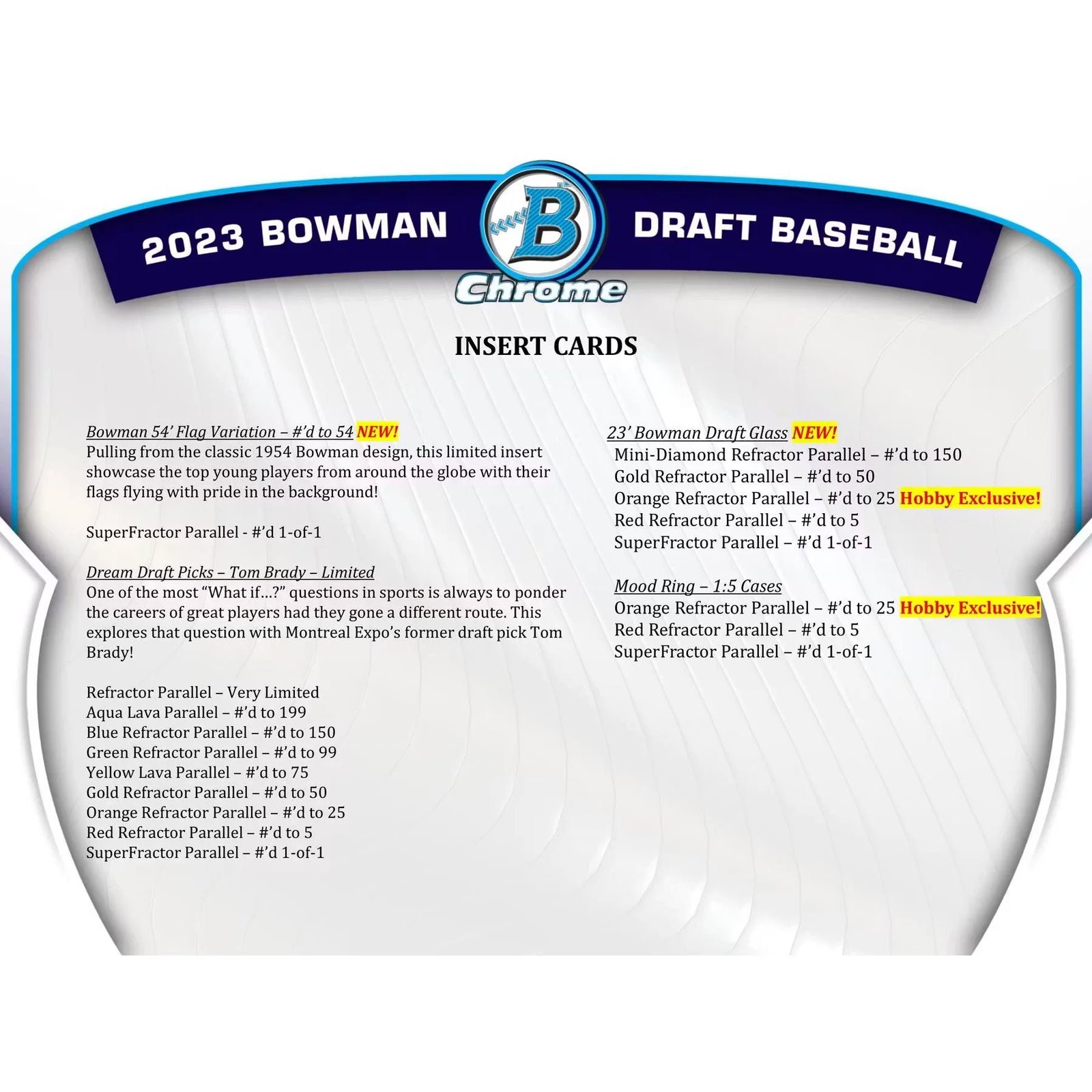 2023 Bowman Draft Baseball Hobby Jumbo 8-Box Case (Ships Sealed Only)