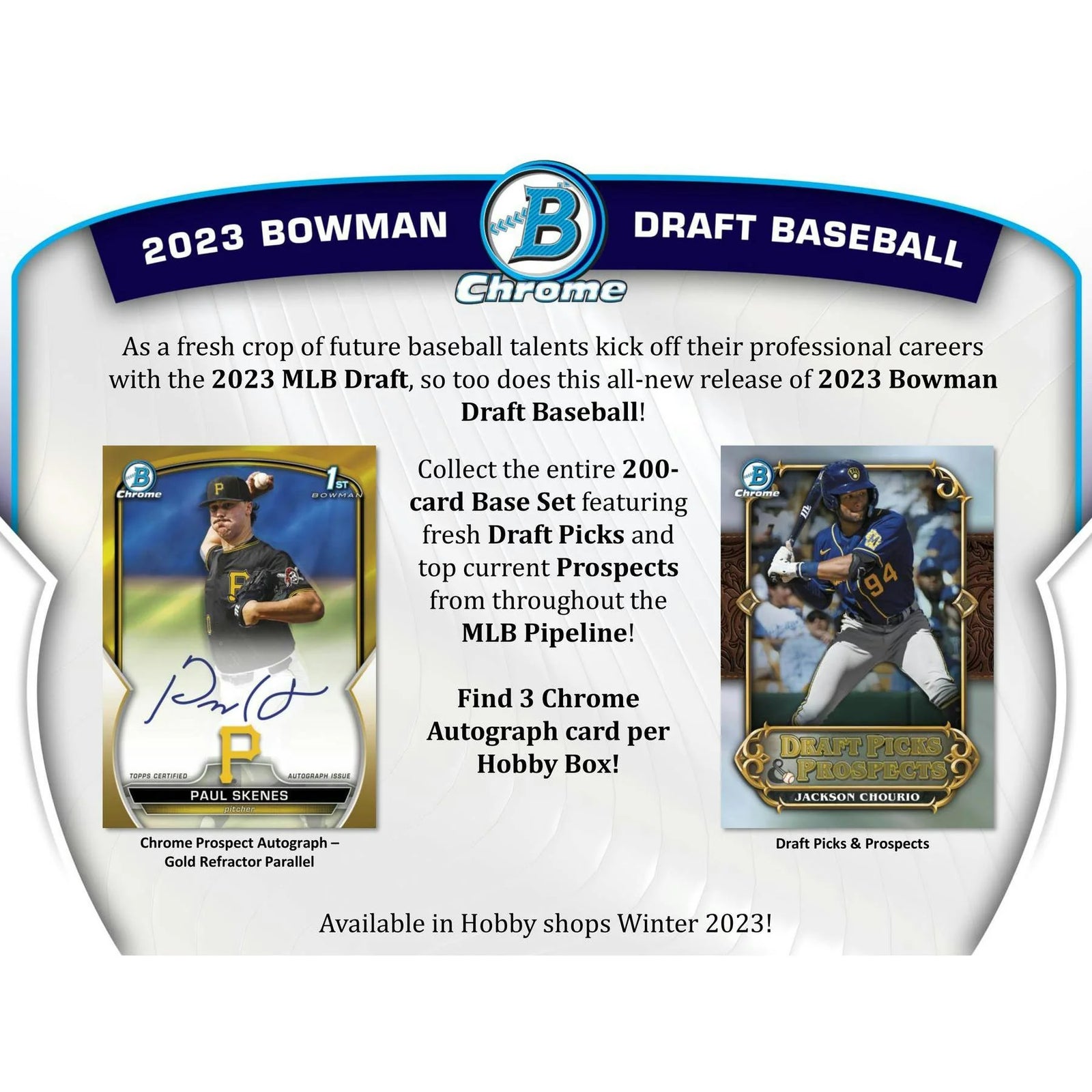 2023 Bowman Draft Baseball Hobby Jumbo Box (Ships Sealed Only)