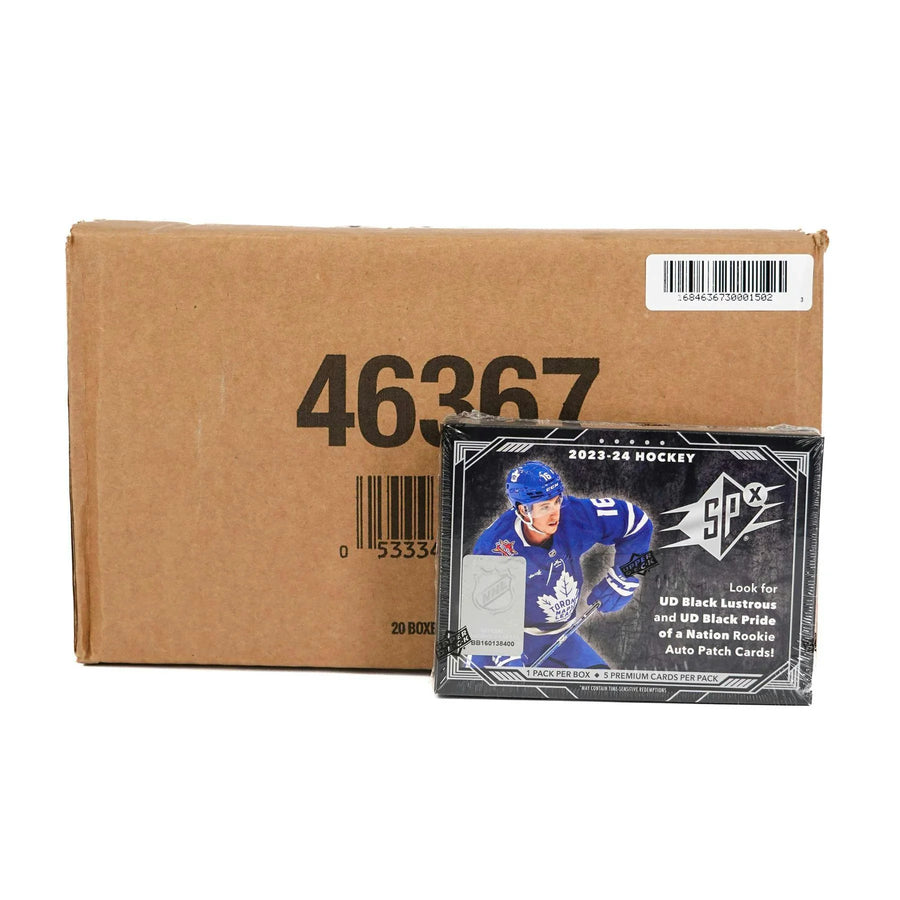 DRAFT - New 2023/24 Upper Deck SPx Hockey Hobby 20-Box Case
