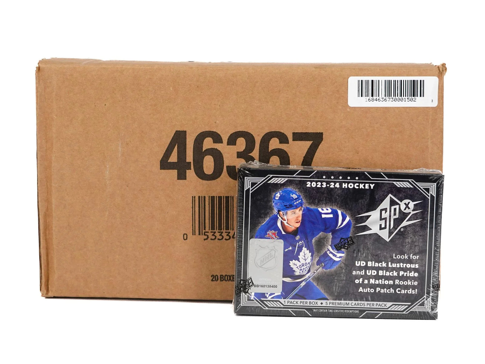 DRAFT - New 2023/24 Upper Deck SPx Hockey Hobby 20-Box Case