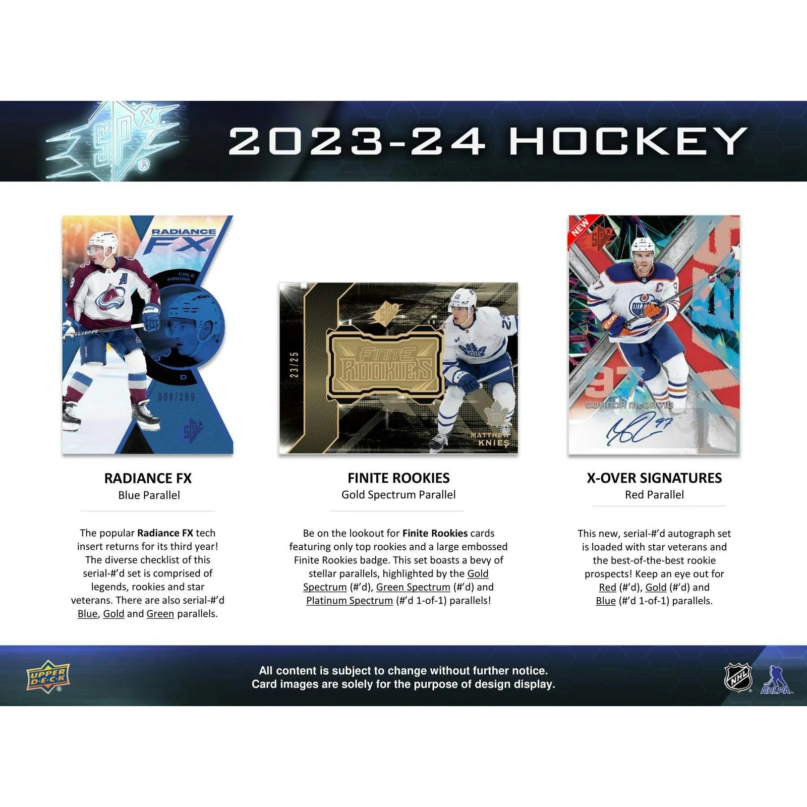 DRAFT - New 2023/24 Upper Deck SPx Hockey Hobby 20-Box Case