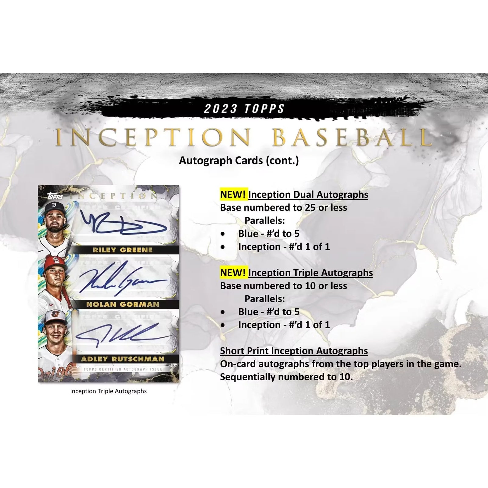 2023 Topps Inception Baseball Hobby Box (Ships Sealed Only)