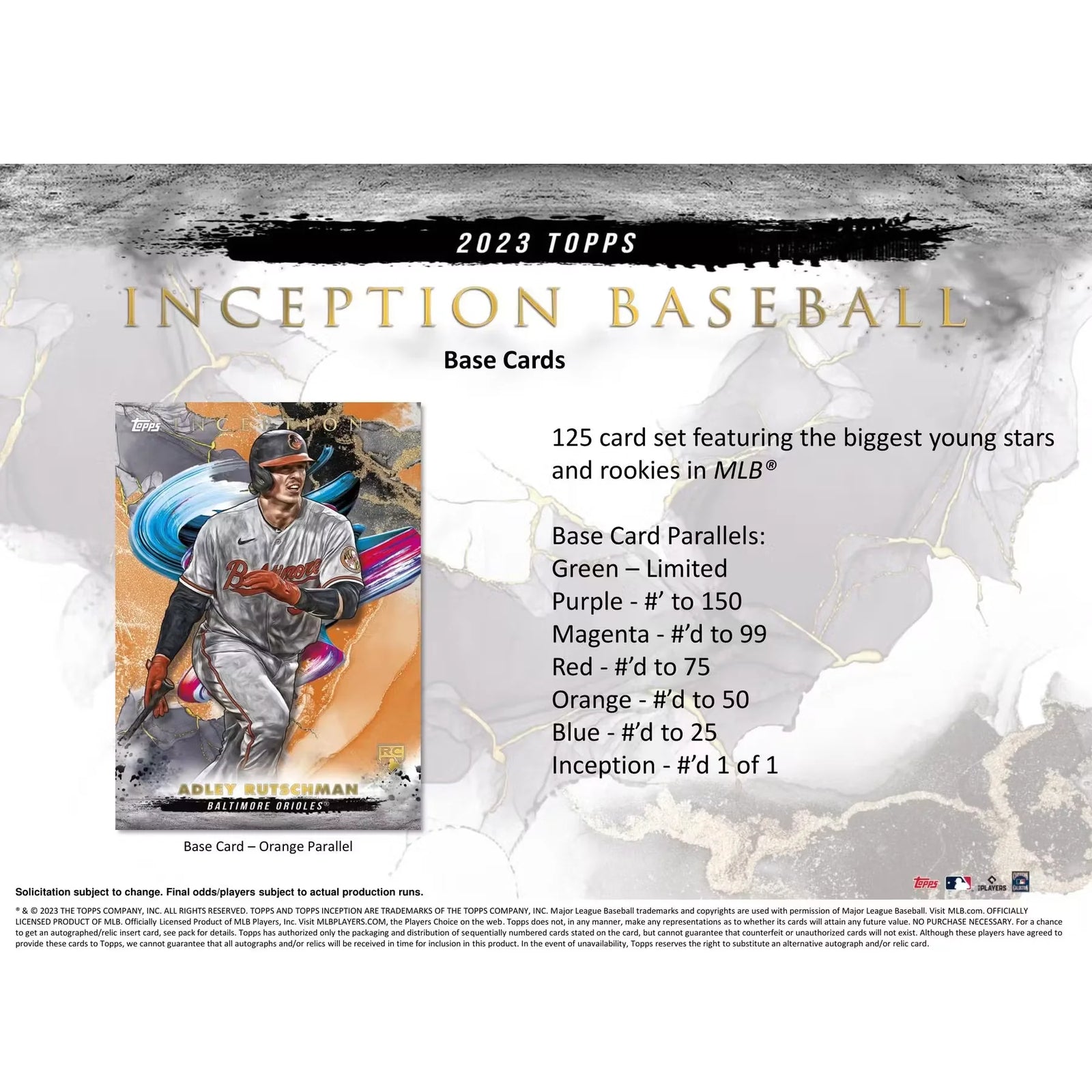 2023 Topps Inception Baseball Hobby Box (Ships Sealed Only)