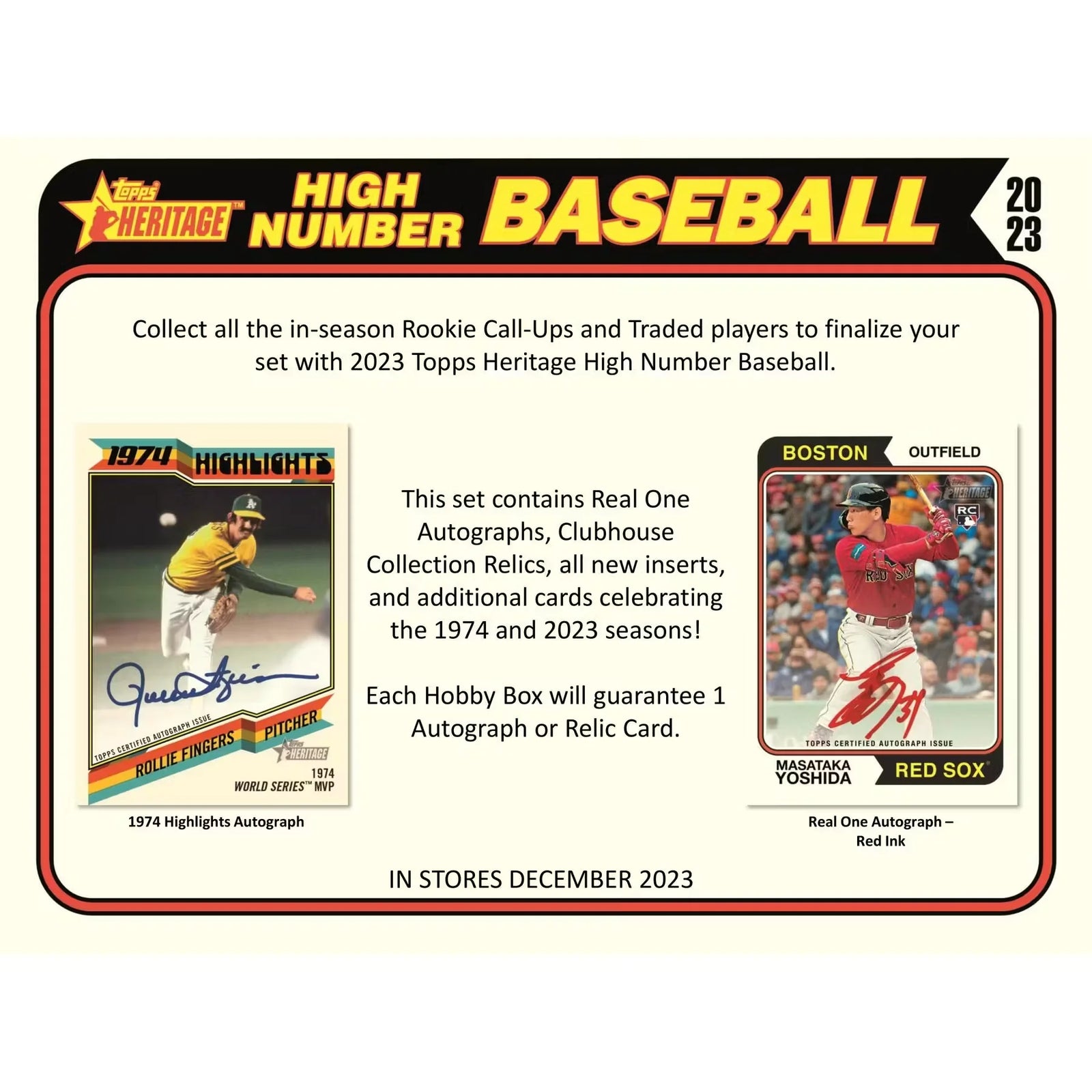 2023 Topps Heritage High Number Baseball Hobby Box | 24 Packs (Ships Sealed Only)