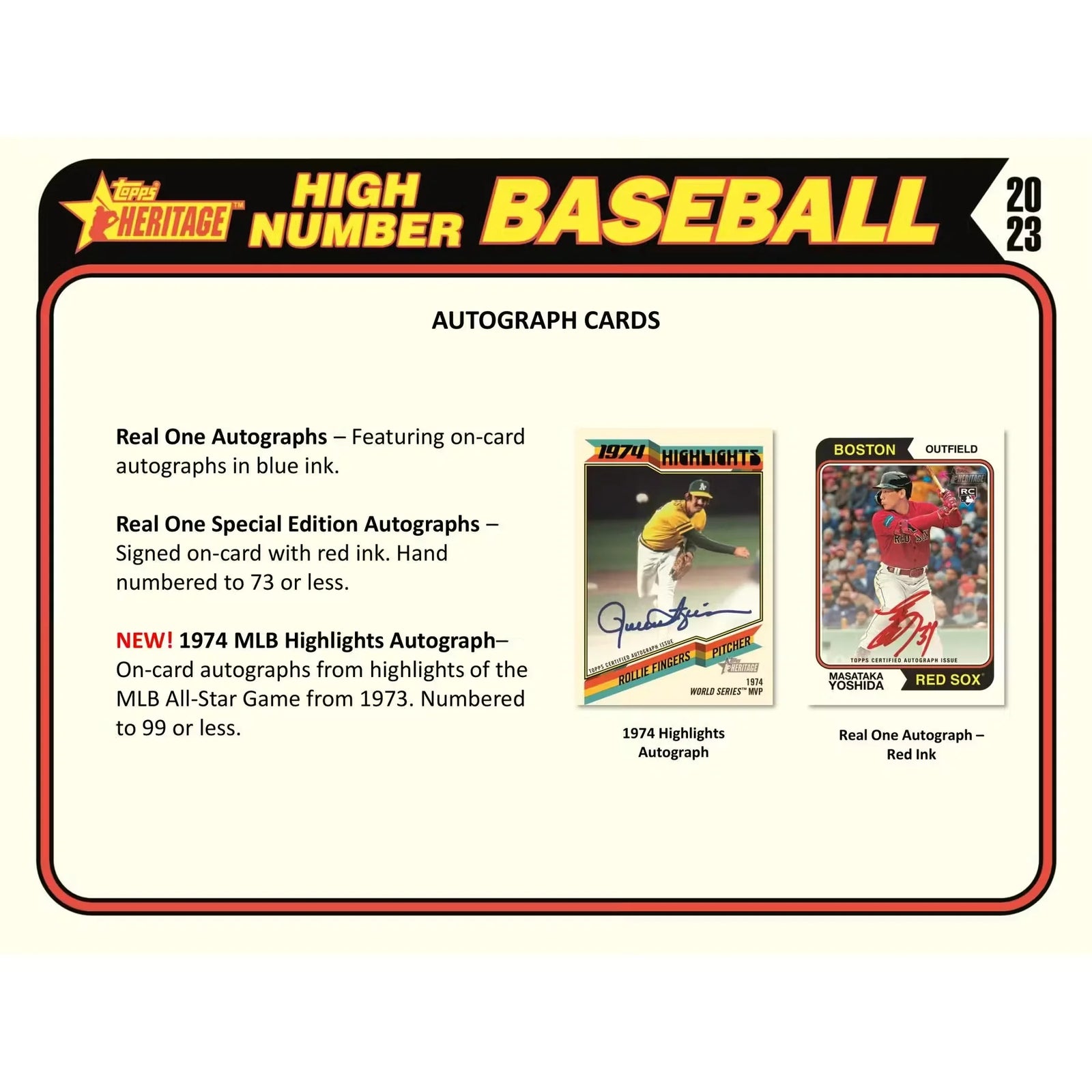 2023 Topps Heritage High Number Baseball Hobby Box | 24 Packs (Ships Sealed Only)