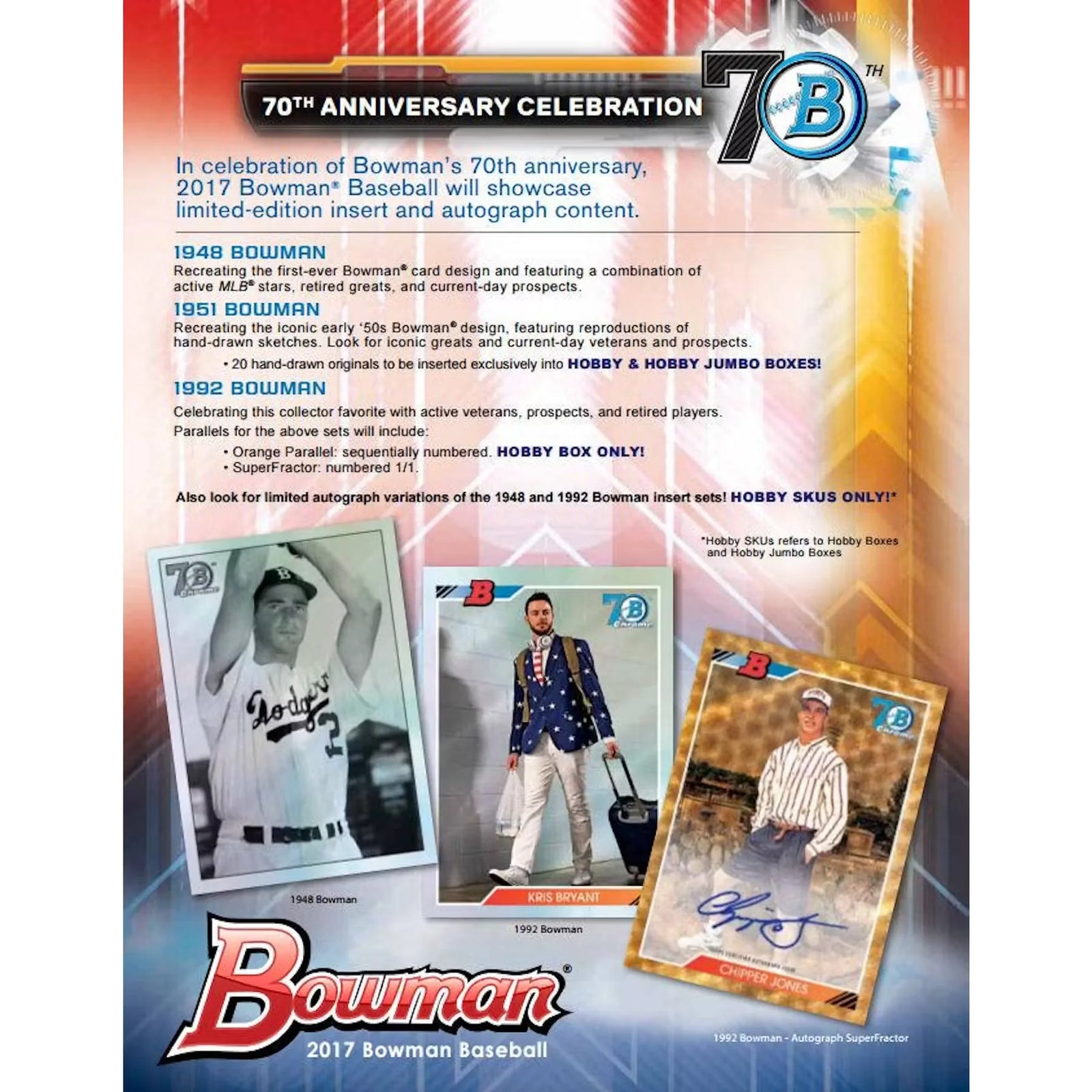 DRAFT - 2017 Bowman Baseball Hobby Box | Prospect Autographs
