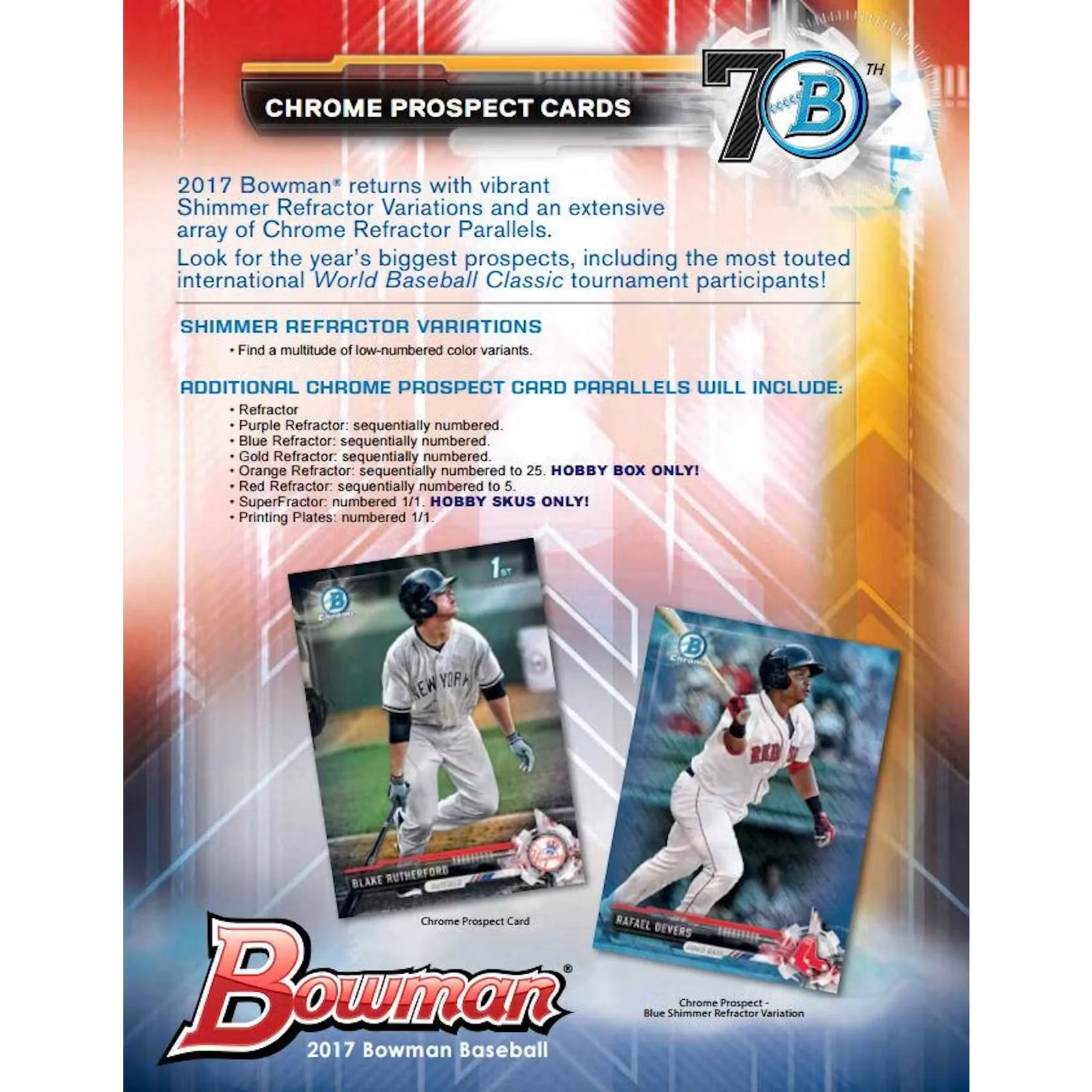 DRAFT - 2017 Bowman Baseball Hobby Box | Prospect Autographs