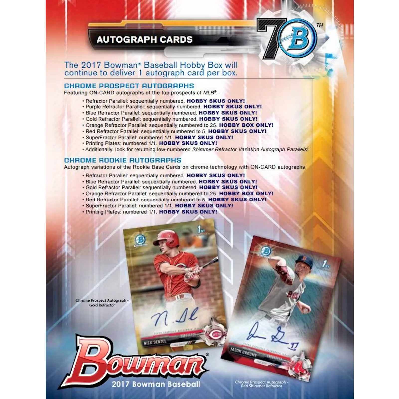 DRAFT - 2017 Bowman Baseball Hobby Box | Prospect Autographs