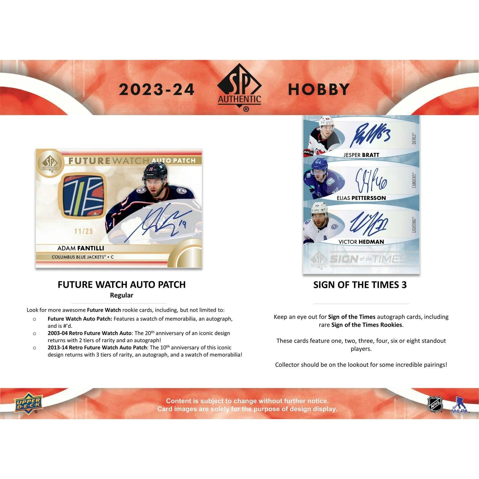 DRAFT - 2023/24 Upper Deck SP Authentic Hockey Hobby Box | dacardworld:BVS30J5Z94