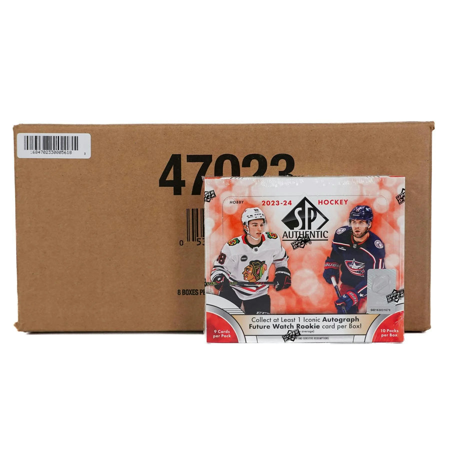 DRAFT - New 2023/24 Upper Deck SP Authentic Hockey Hobby 16-Box Case