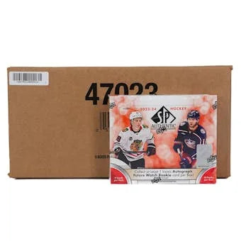 DRAFT - New 2023/24 Upper Deck SP Authentic Hockey Hobby 16-Box Case