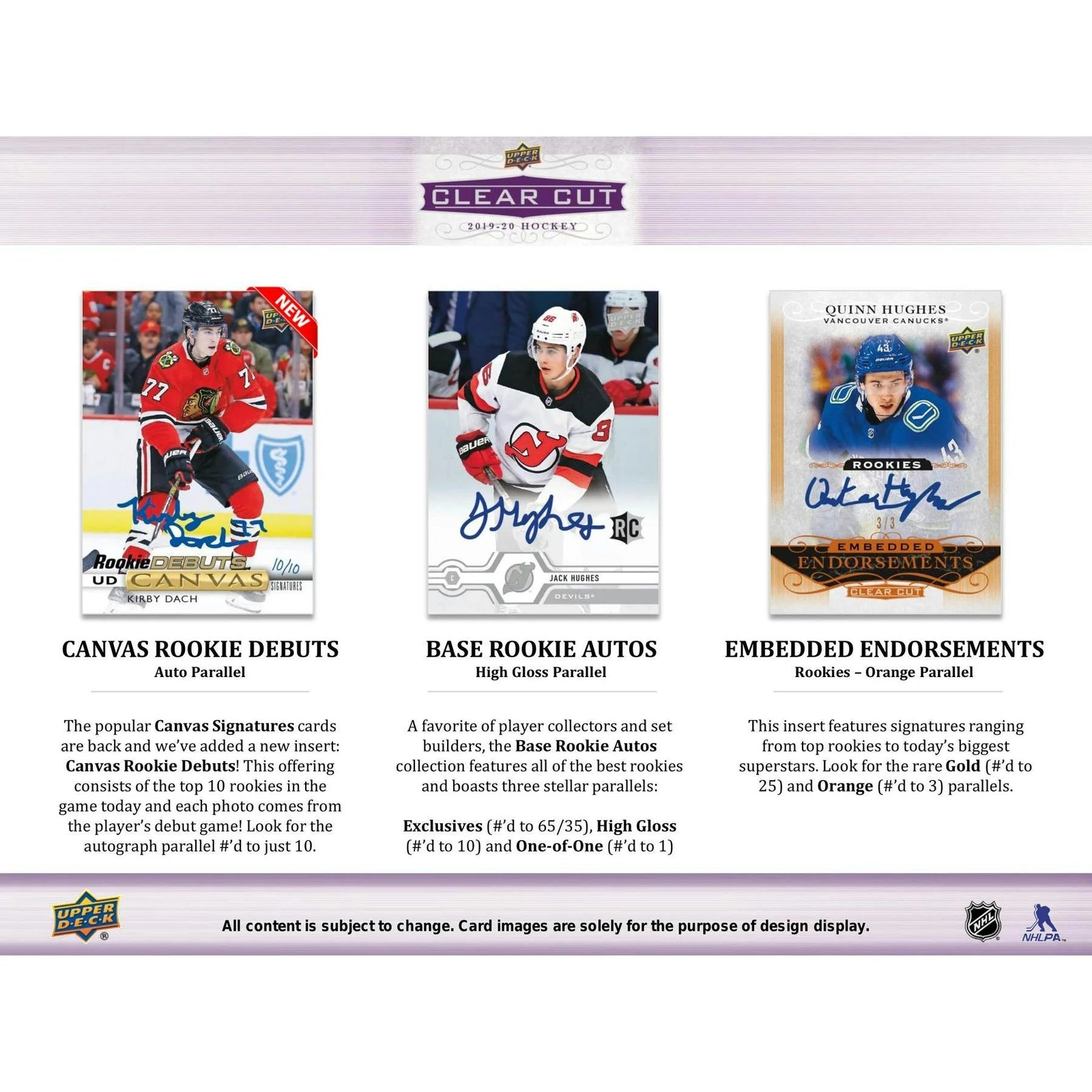 DRAFT - Just In 2019/20 Upper Deck Clear Cut Hockey Hobby Box
