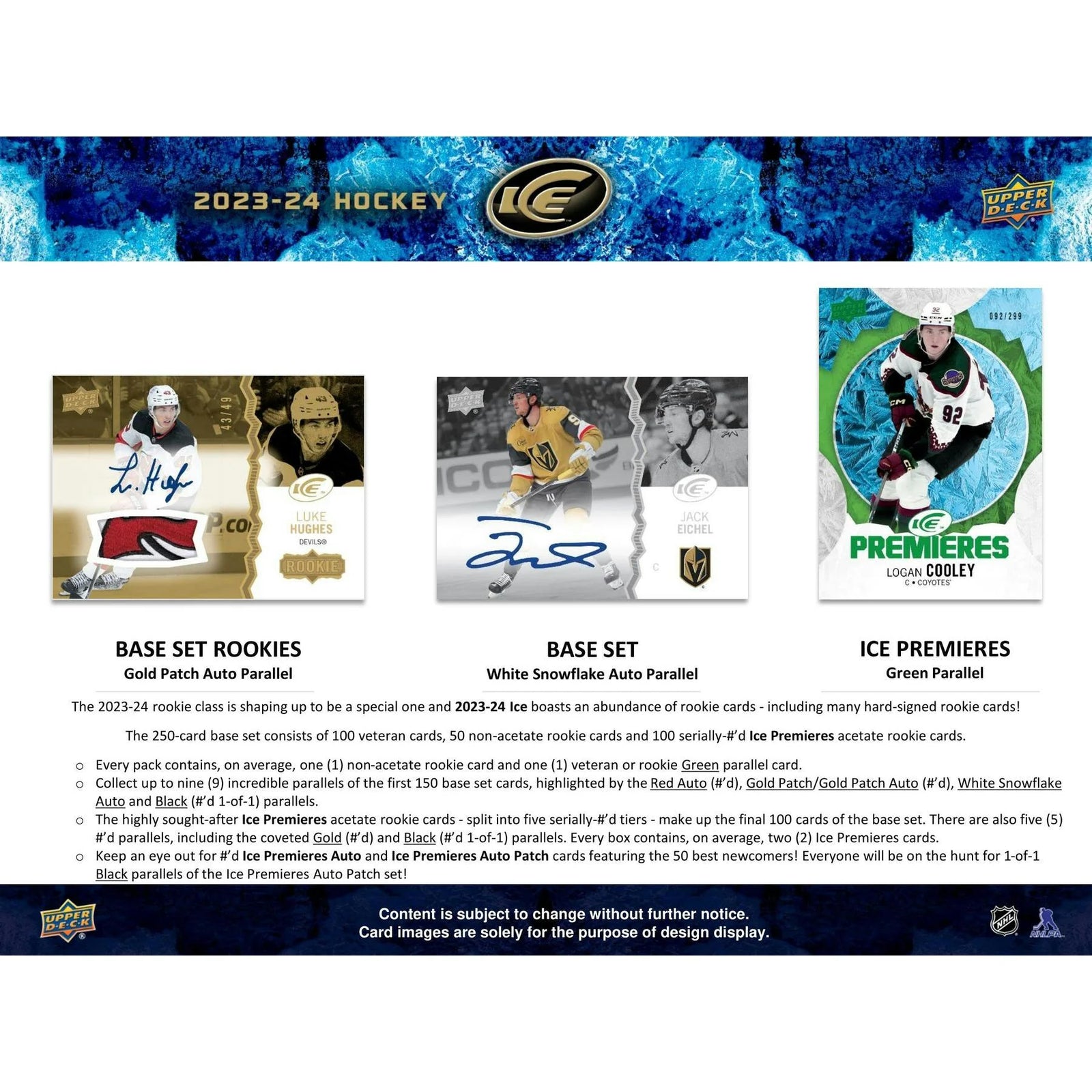 DRAFT - New 2023/24 Upper Deck Ice Hockey Hobby 24-Box Case