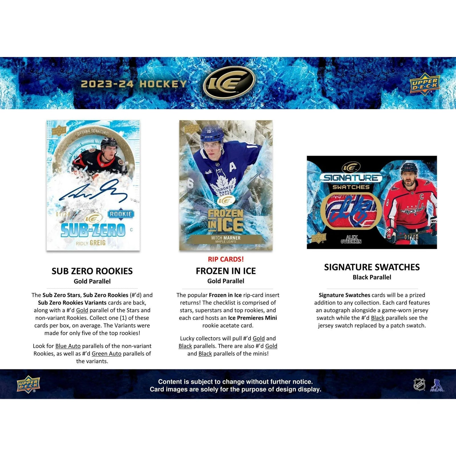 DRAFT - New 2023/24 Upper Deck Ice Hockey Hobby 24-Box Case