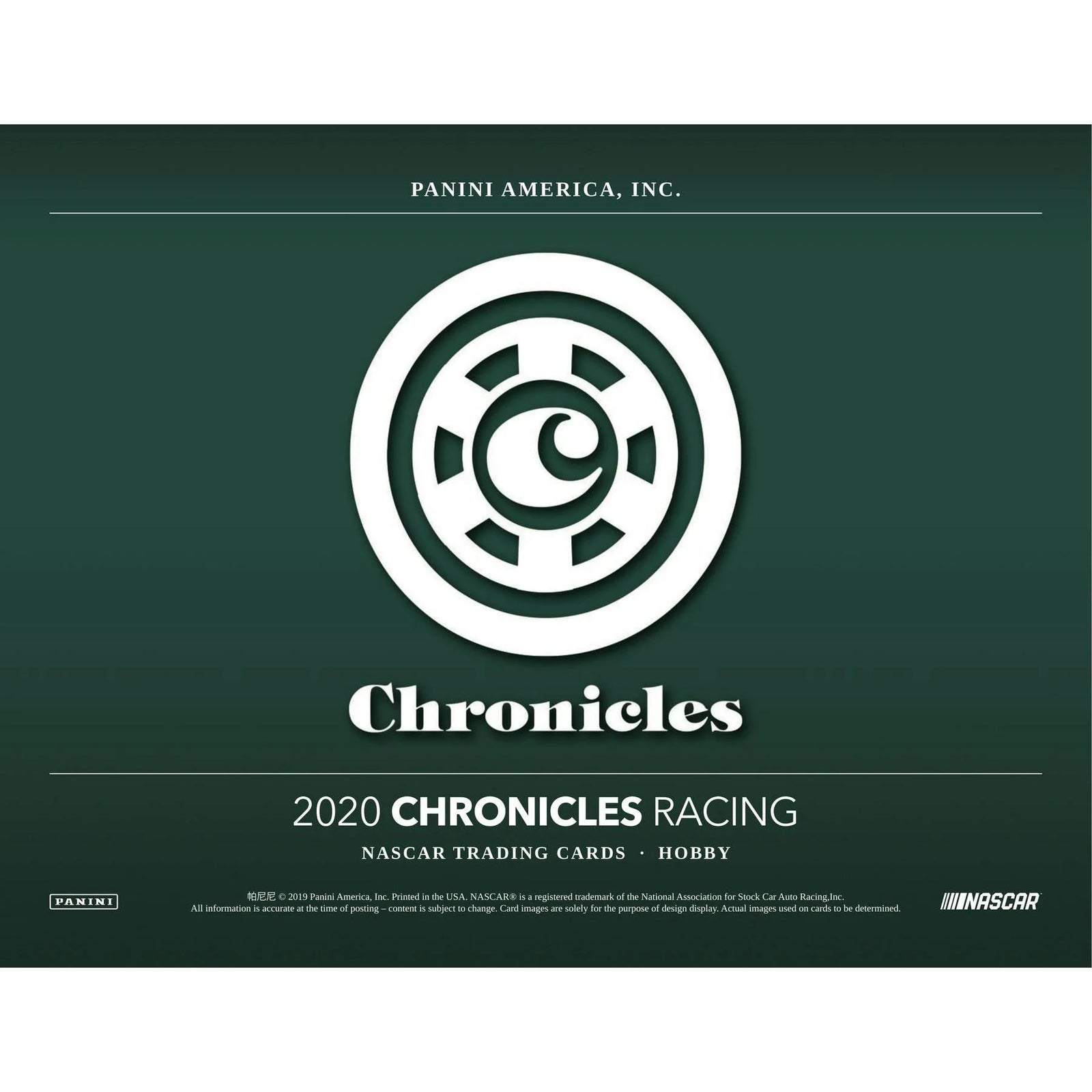 DRAFT - Just In 2020 Panini Chronicles Racing Hobby Box