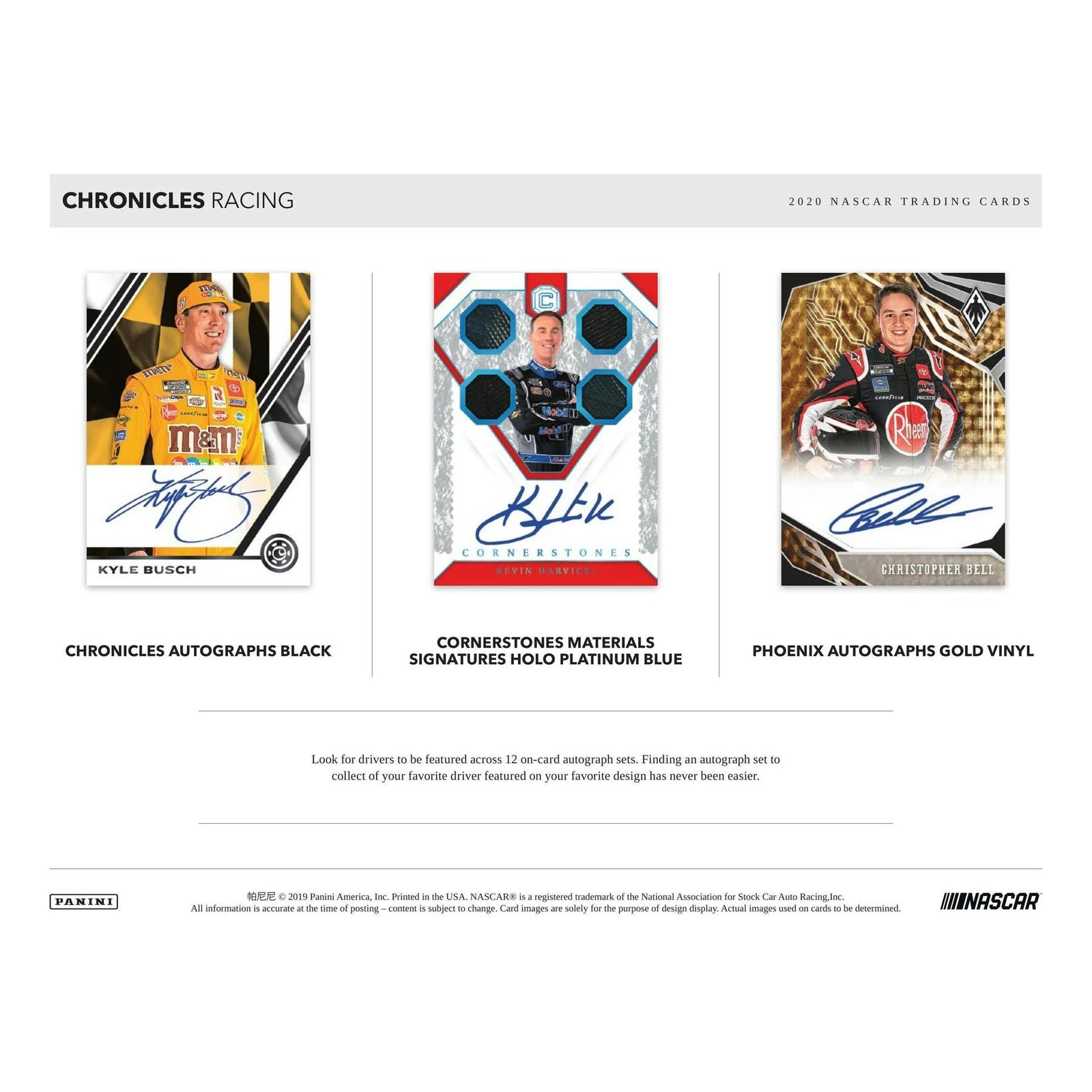 DRAFT - Just In 2020 Panini Chronicles Racing Hobby Box