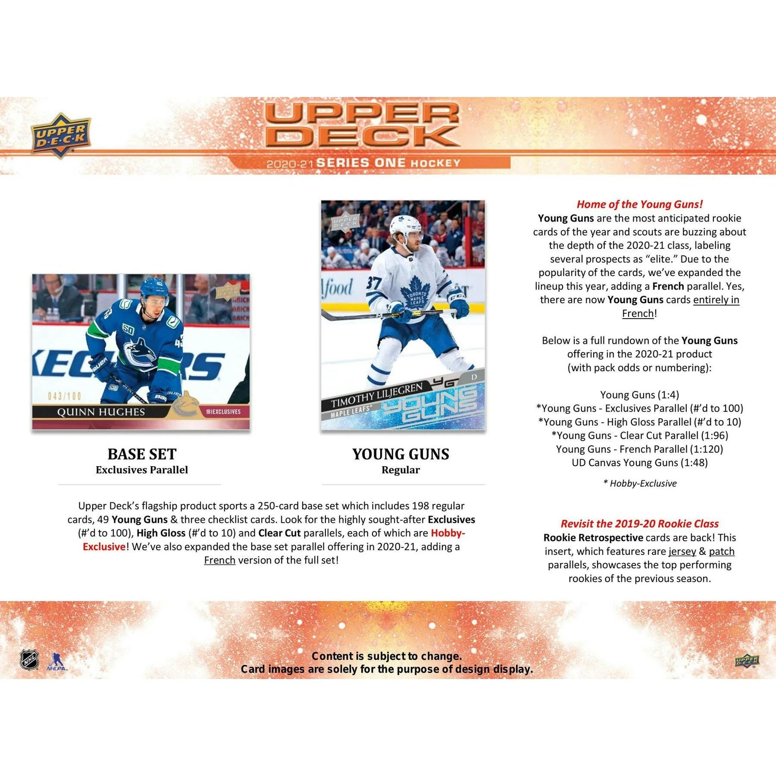 DRAFT - Just In 2020/21 Upper Deck Series 1 Hockey Hobby Box
