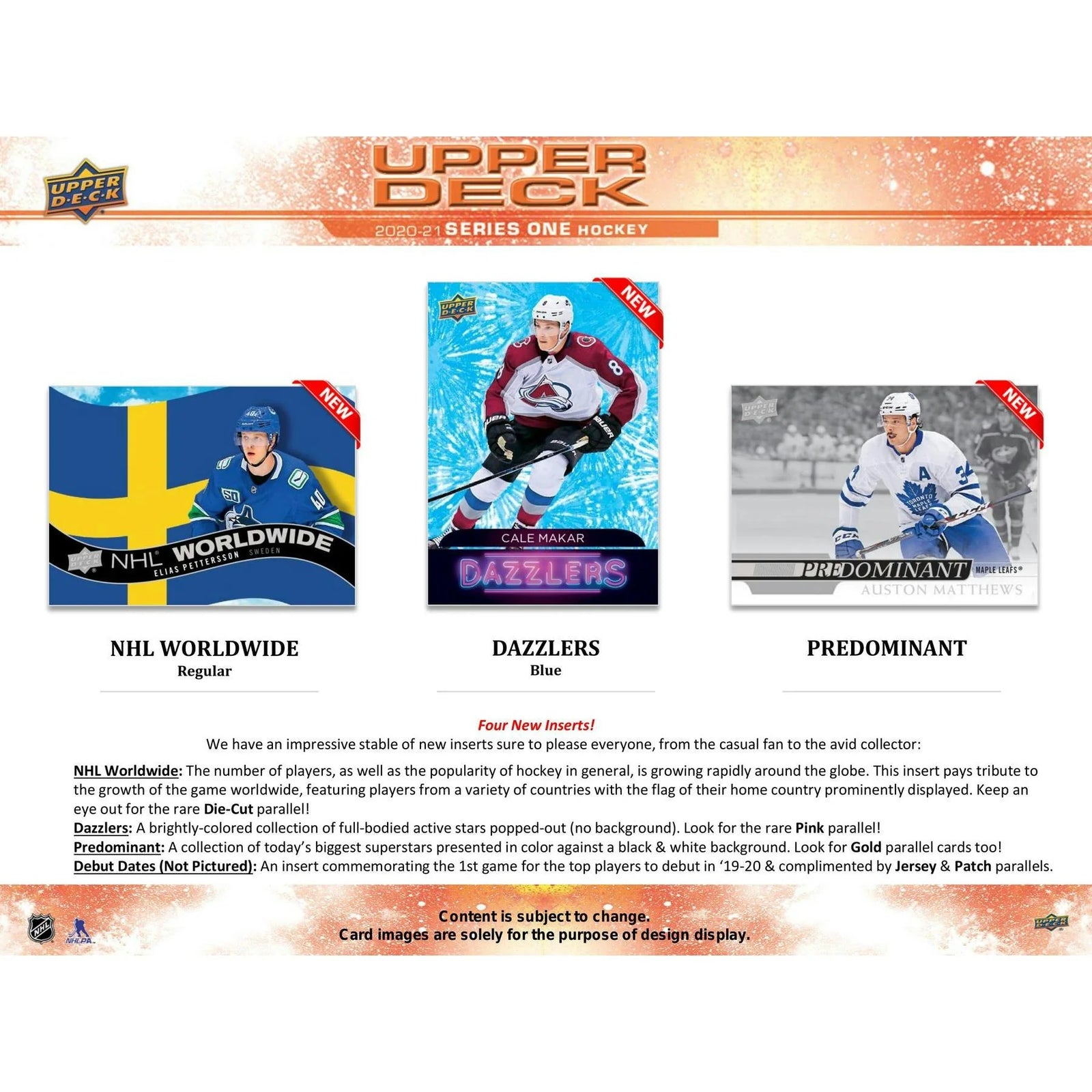 DRAFT - Just In 2020/21 Upper Deck Series 1 Hockey Hobby Box