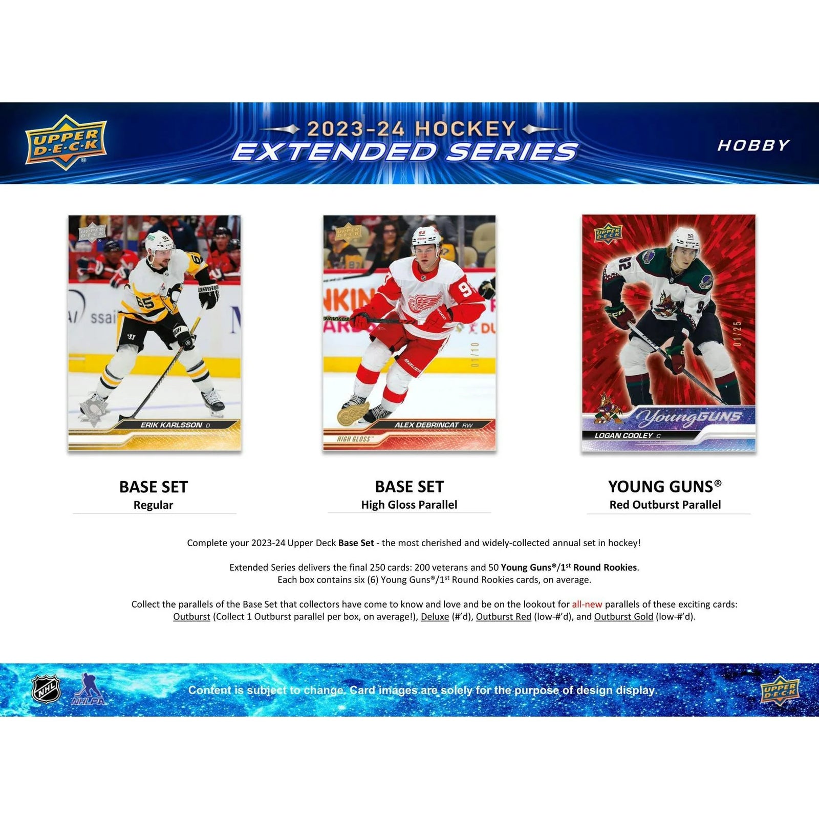 DRAFT - New 2023/24 Upper Deck Extended Series Hockey Hobby 12-Box Case