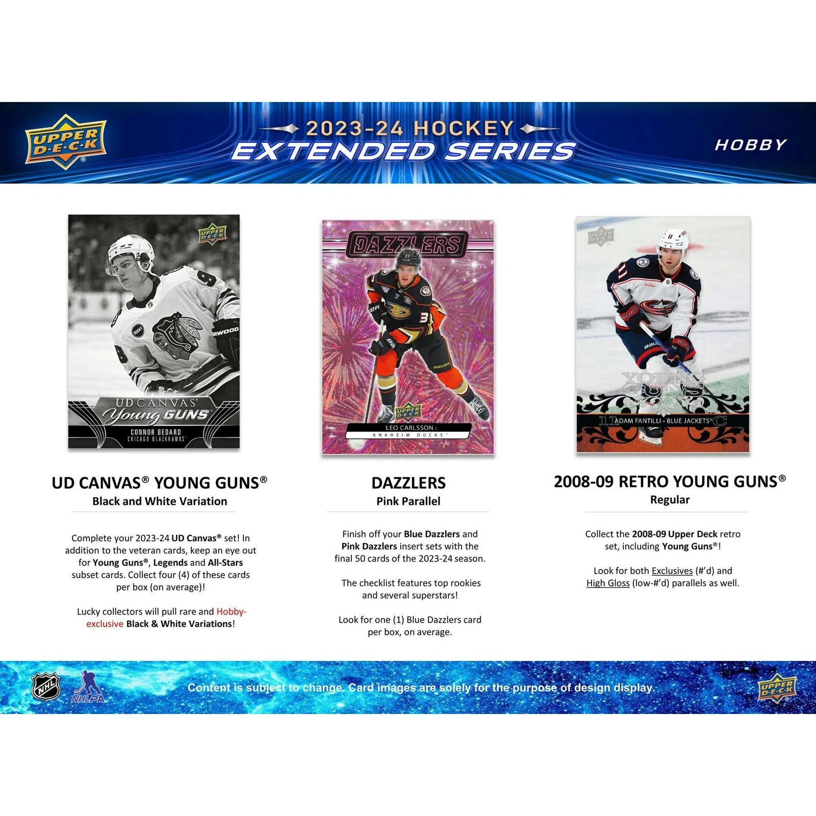 DRAFT - New 2023/24 Upper Deck Extended Series Hockey Hobby 12-Box Case