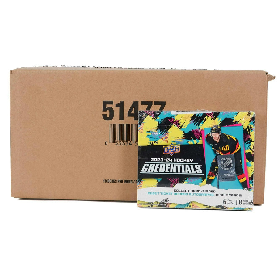 DRAFT - New 2023/24 Upper Deck Credentials Hockey Hobby 20-Box Case
