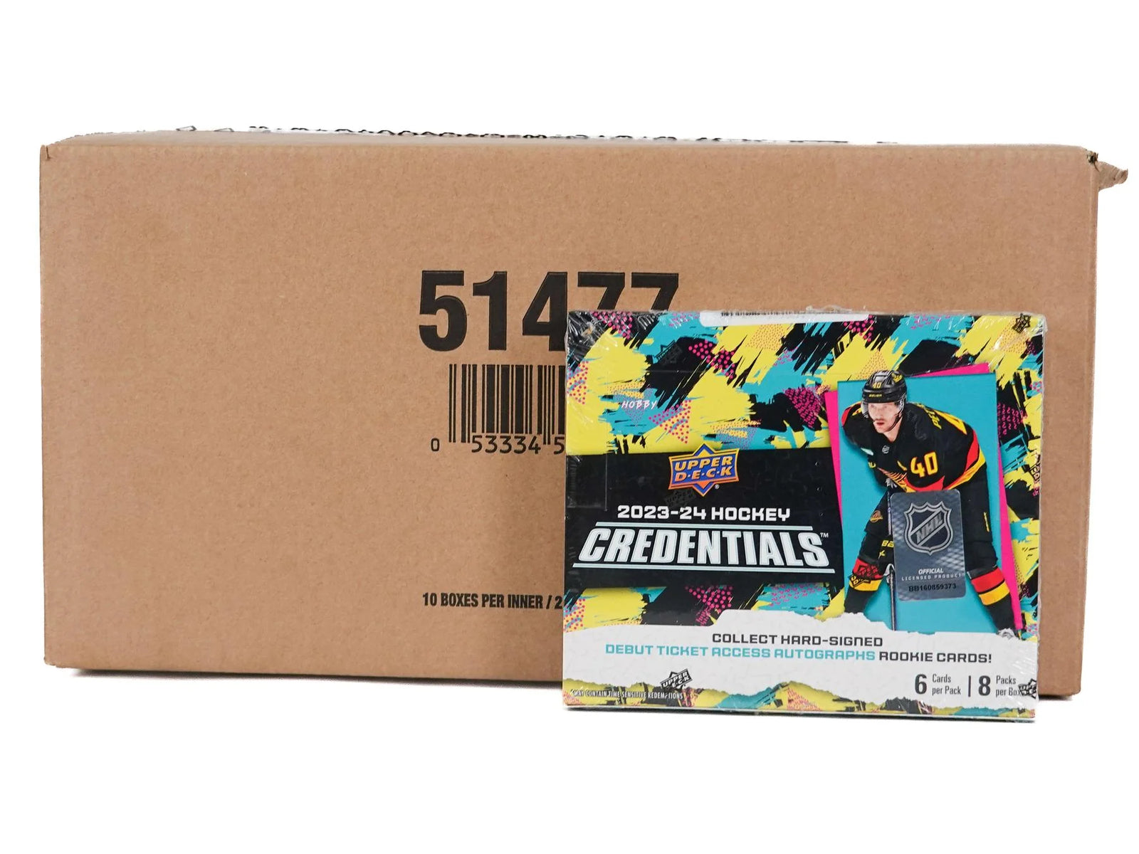 DRAFT - New 2023/24 Upper Deck Credentials Hockey Hobby 20-Box Case