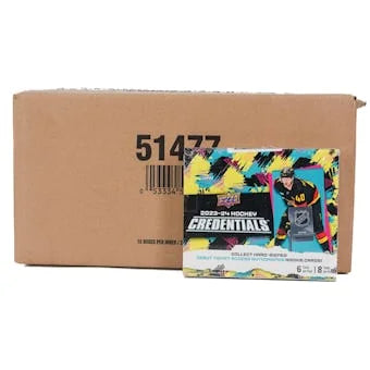 DRAFT - New 2023/24 Upper Deck Credentials Hockey Hobby 20-Box Case