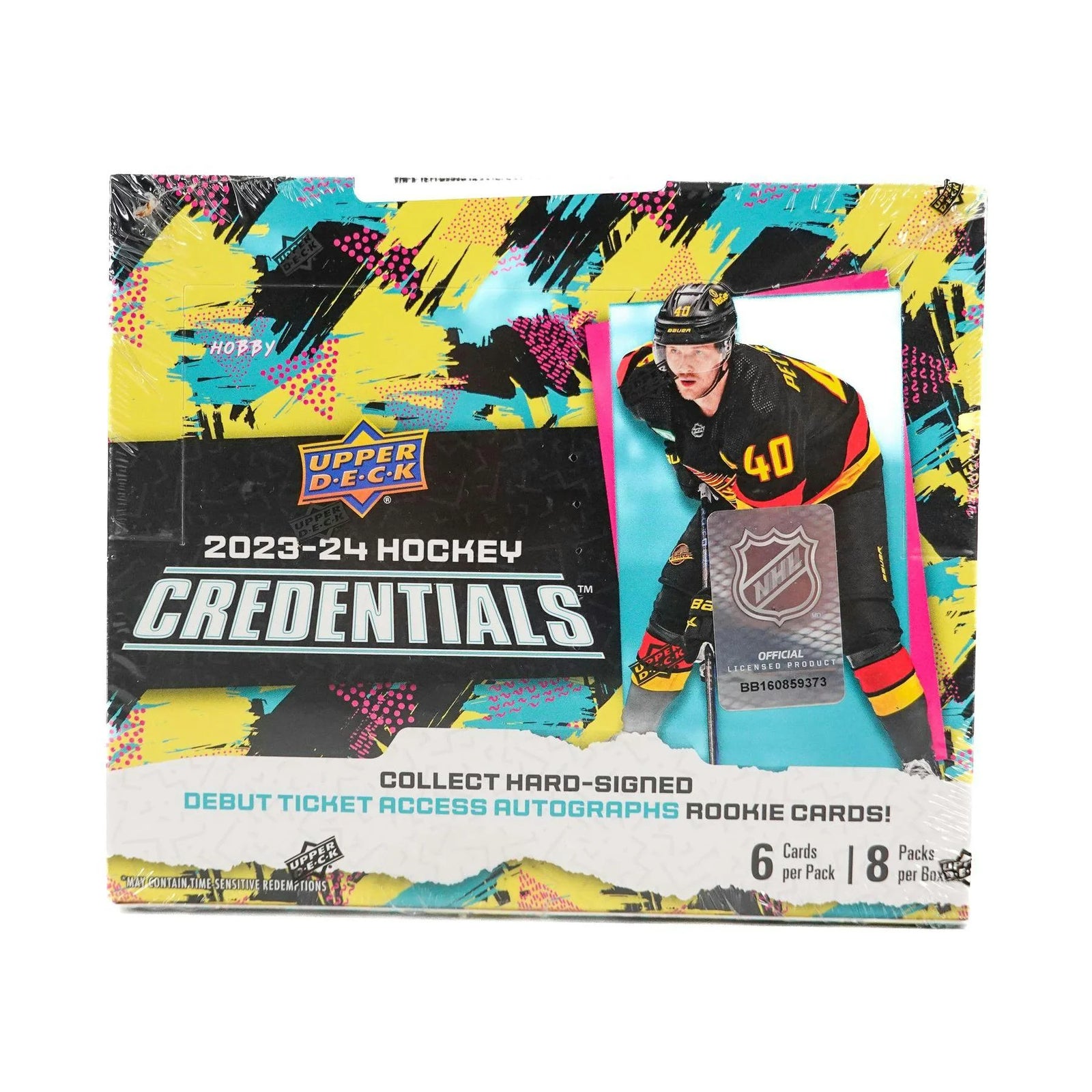 DRAFT - New 2023/24 Upper Deck Credentials Hockey Hobby 20-Box Case