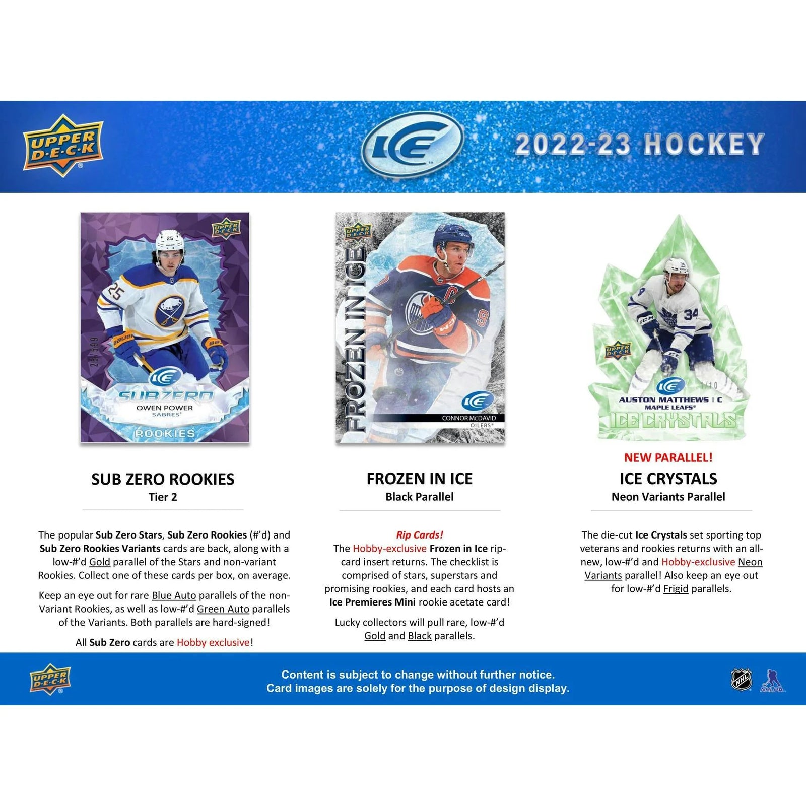 DRAFT - New 2022/23 Upper Deck Ice Hockey Hobby 24-Box Case (Factory Fresh)
