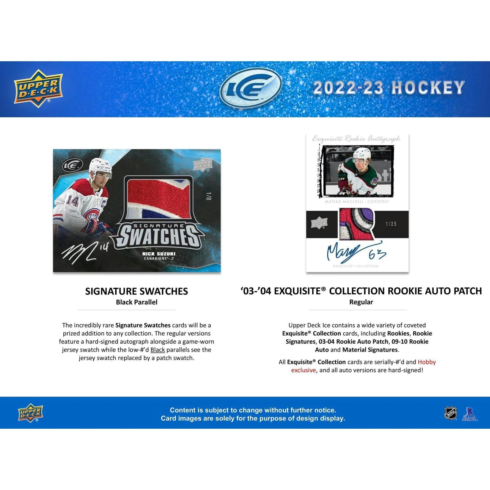 DRAFT - New 2022/23 Upper Deck Ice Hockey Hobby 24-Box Case (Factory Fresh)