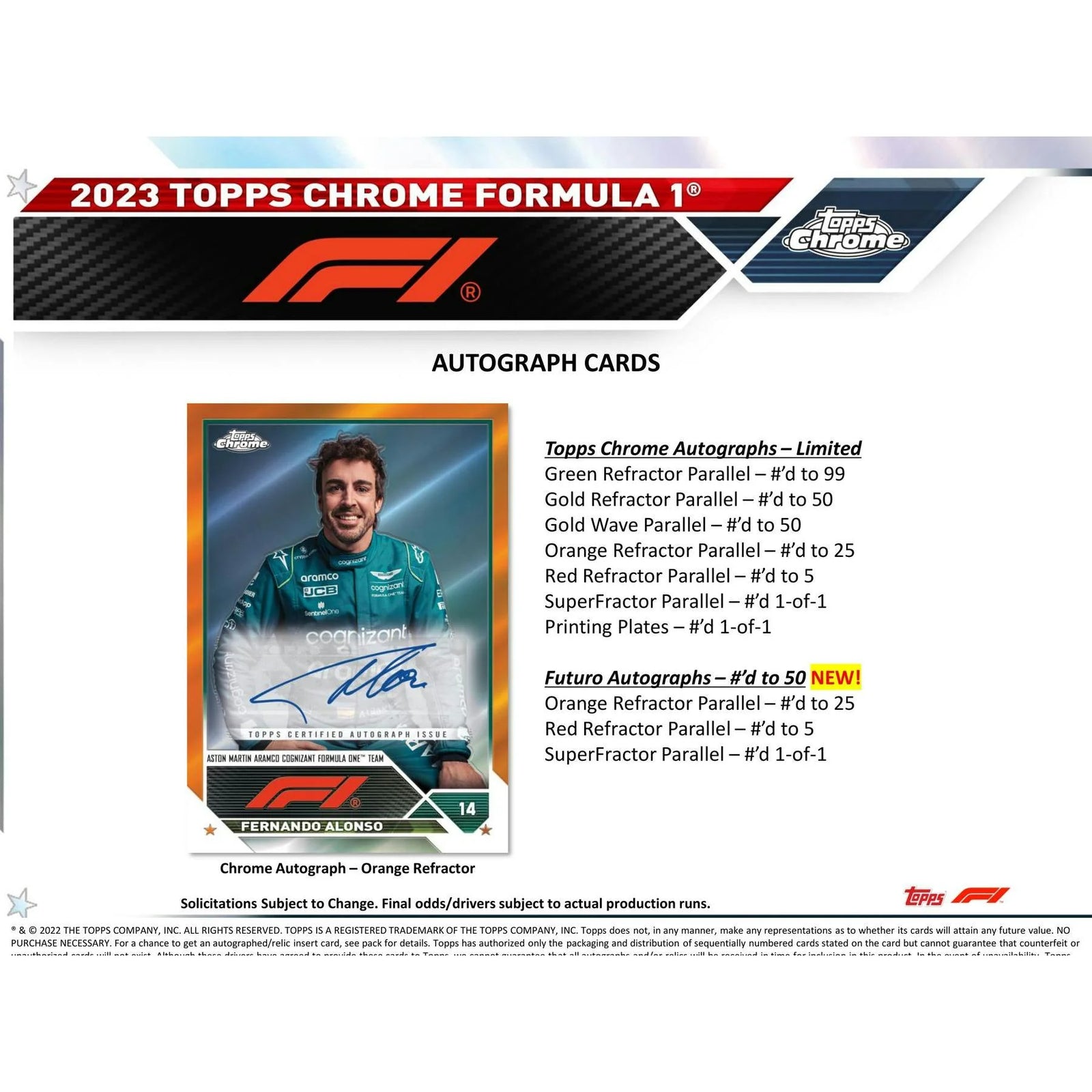 DRAFT - 2023 Topps Chrome Formula 1 Hobby Box