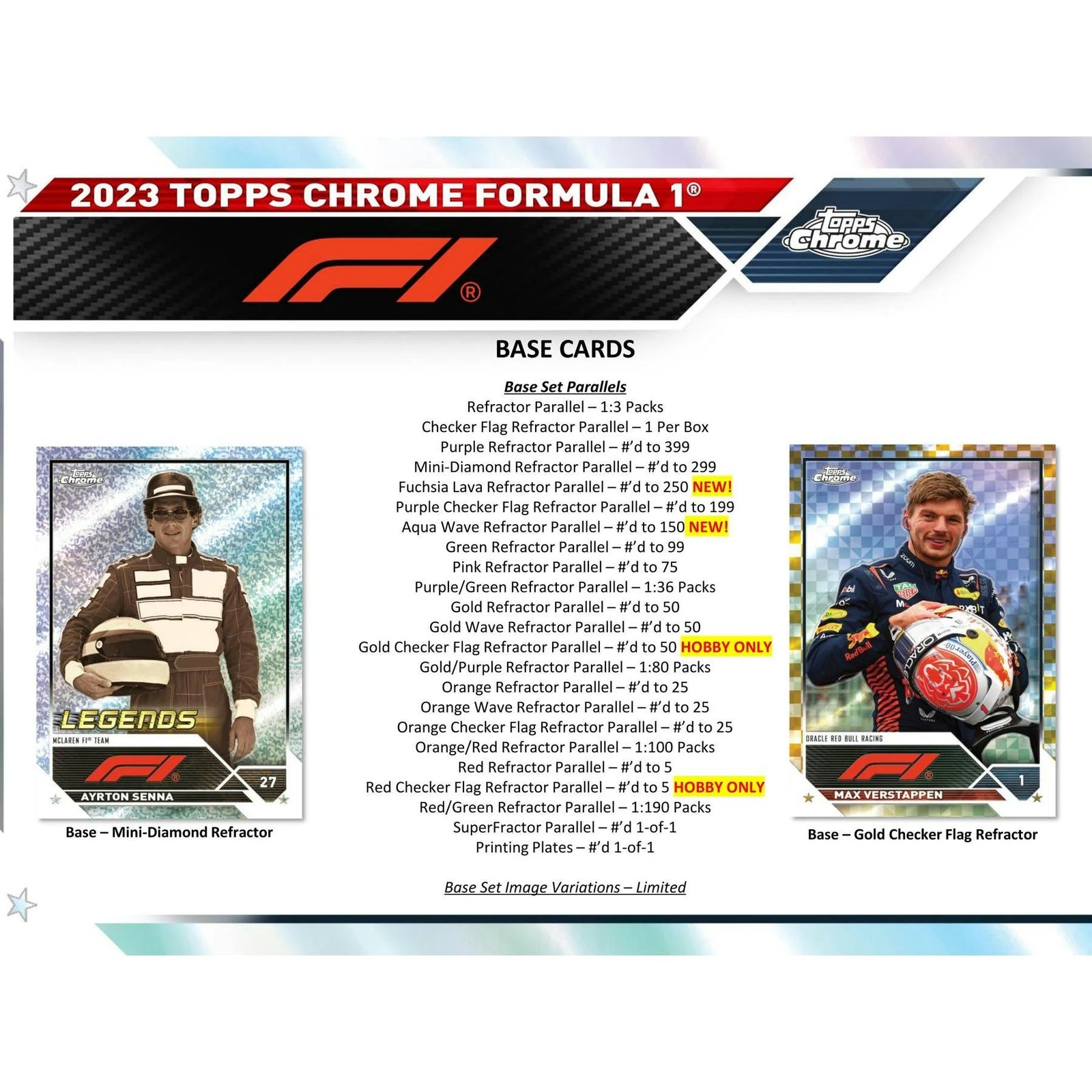 DRAFT - 2023 Topps Chrome Formula 1 Hobby 12-Box Case | Racing Cards