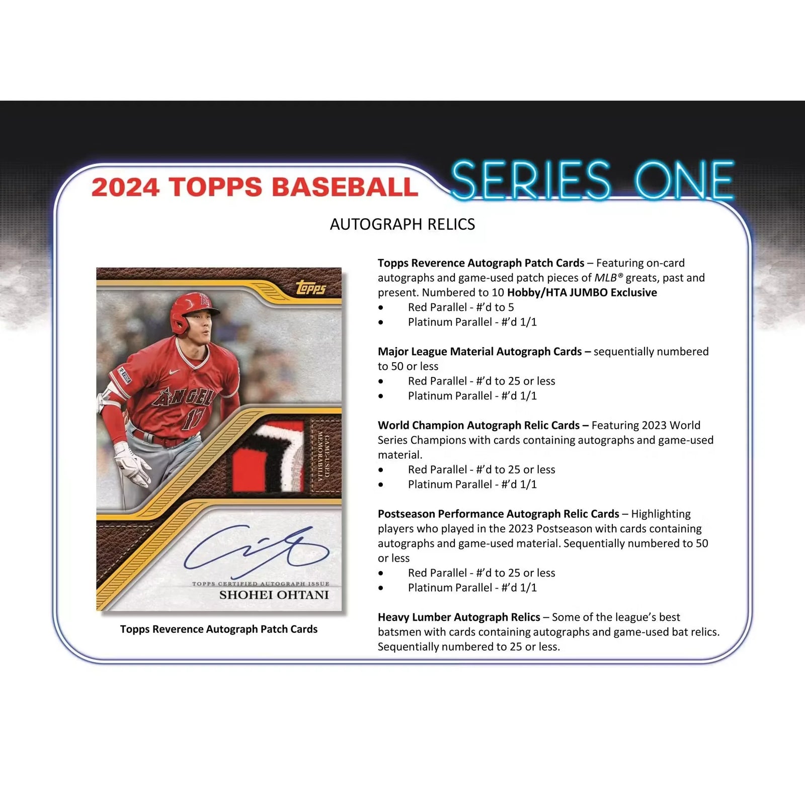 2024 Topps Series 1 Baseball Hobby Jumbo 6-Box Case (Ships Sealed Only)