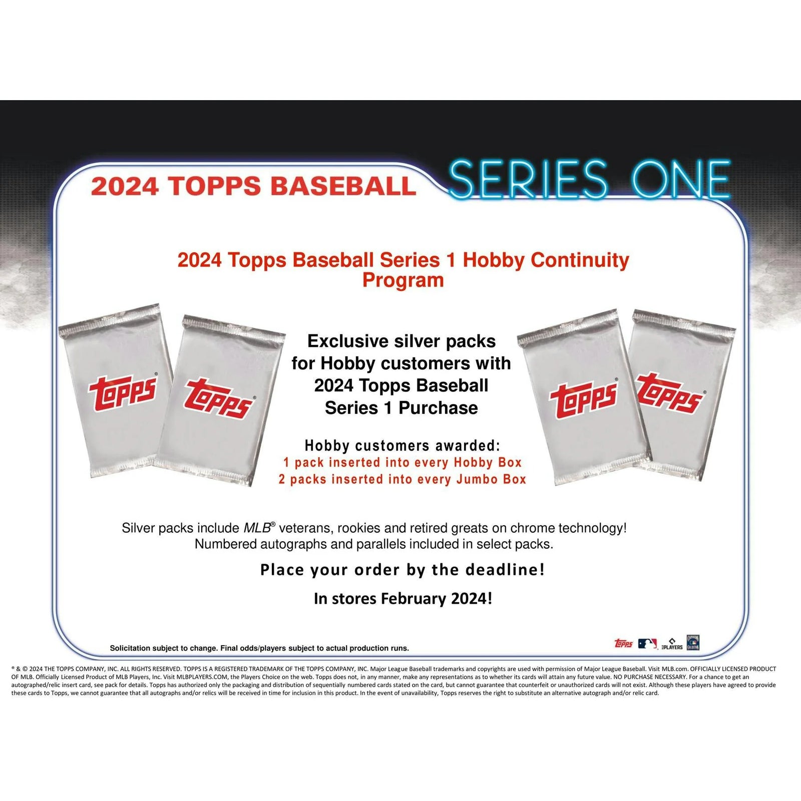 DRAFT - Just In 2024 Topps Series 1 Baseball Hobby Jumbo Box