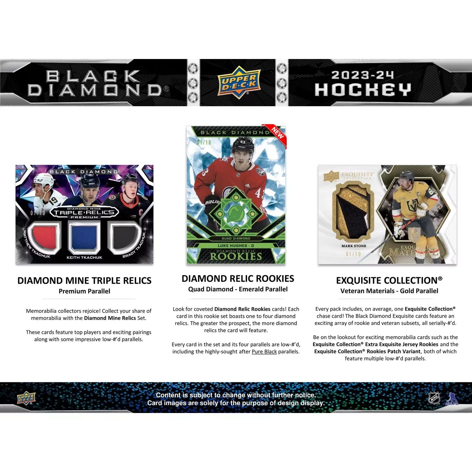 2023 24 Upper Deck Black Diamond Hockey Hobby Box CDD Exclusive (Ships Sealed Only)