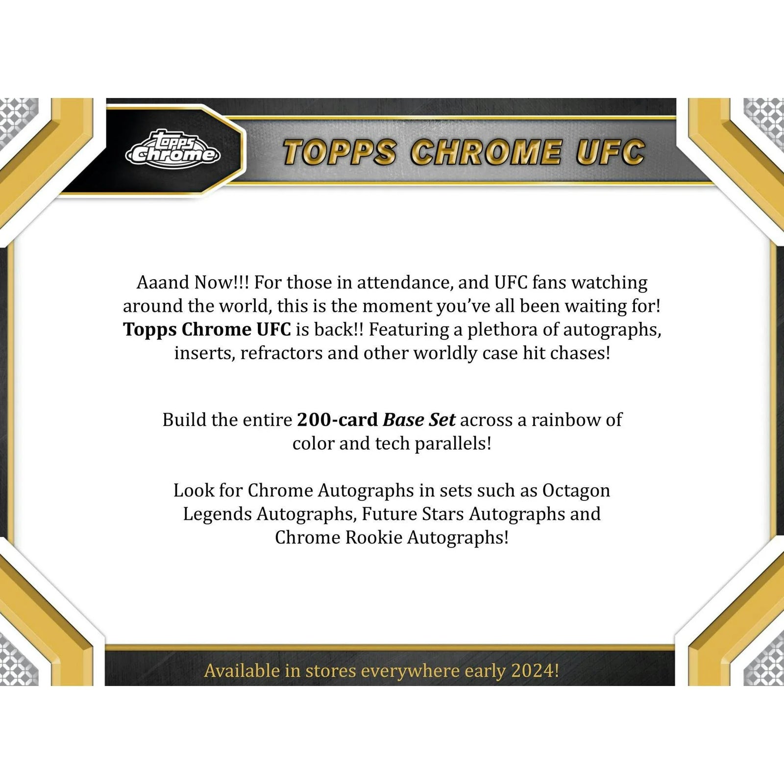 DRAFT - 2024 Topps Chrome UFC Mega Box | 6 Packs