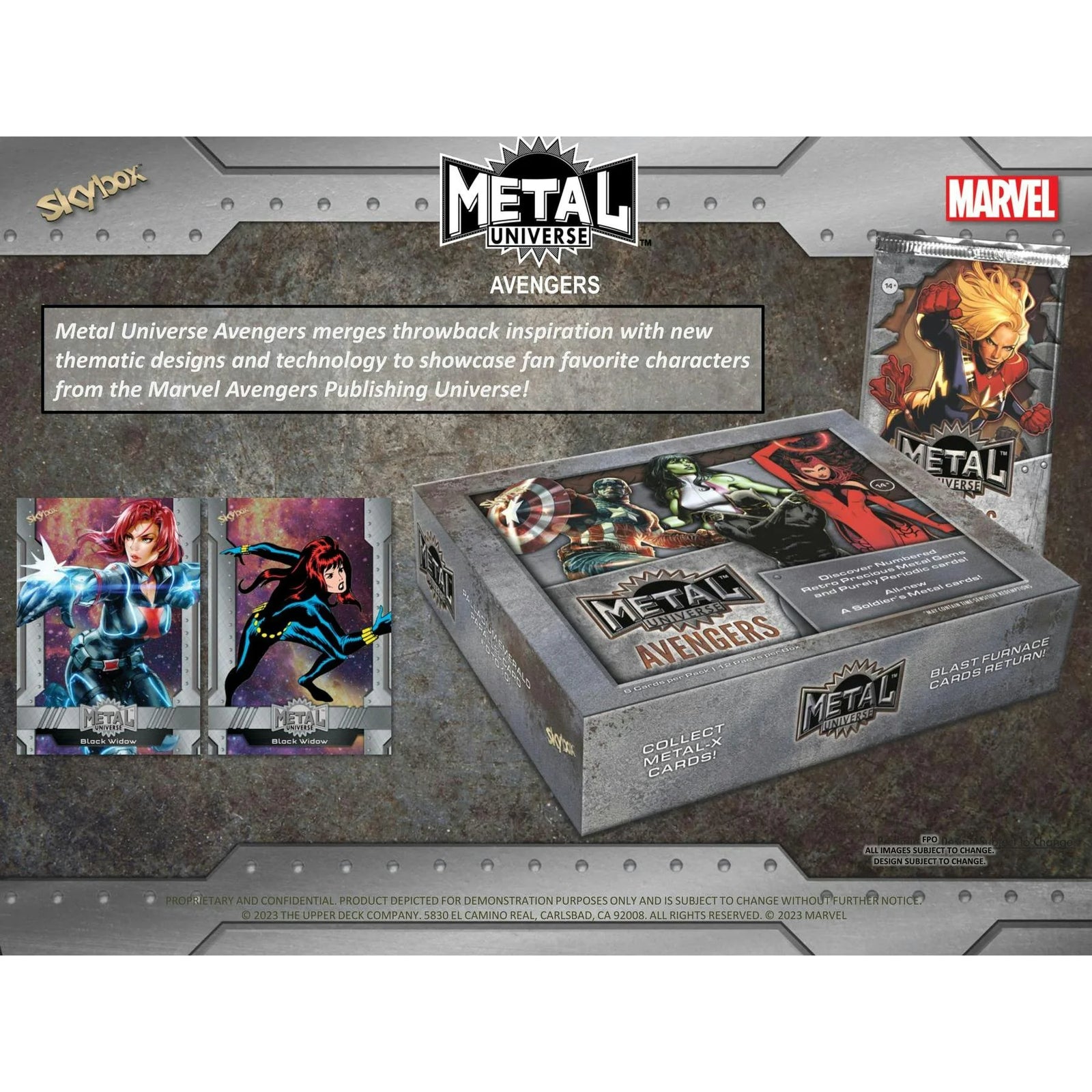 DRAFT - 2024 Upper Deck Marvel Metal Universe Avengers Trading Cards Hobby Box