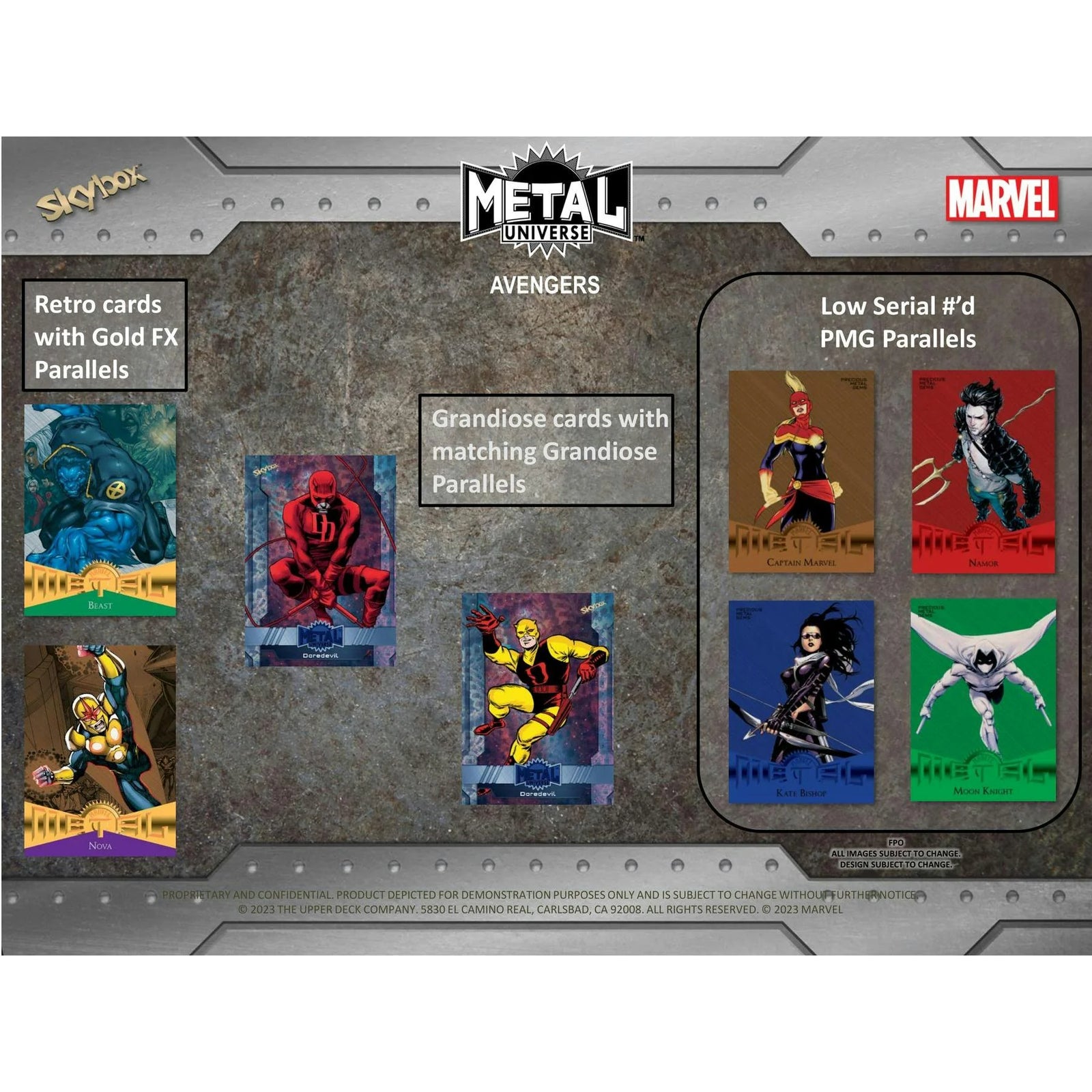 DRAFT - 2024 Upper Deck Marvel Metal Universe Avengers Trading Cards Hobby Box