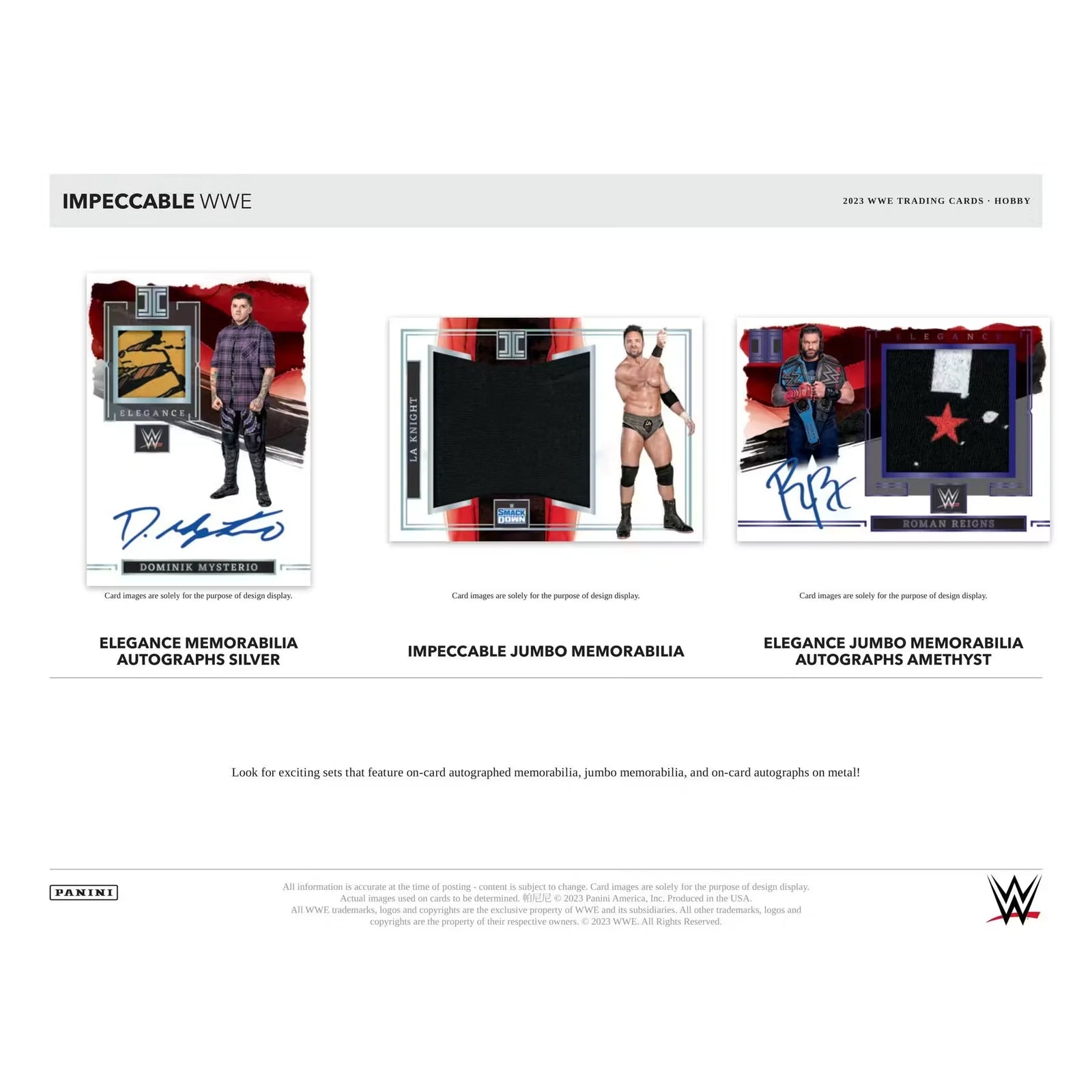 2023 Panini Impeccable WWE Wrestling Hobby 3-Box Case (Ships Sealed Only)