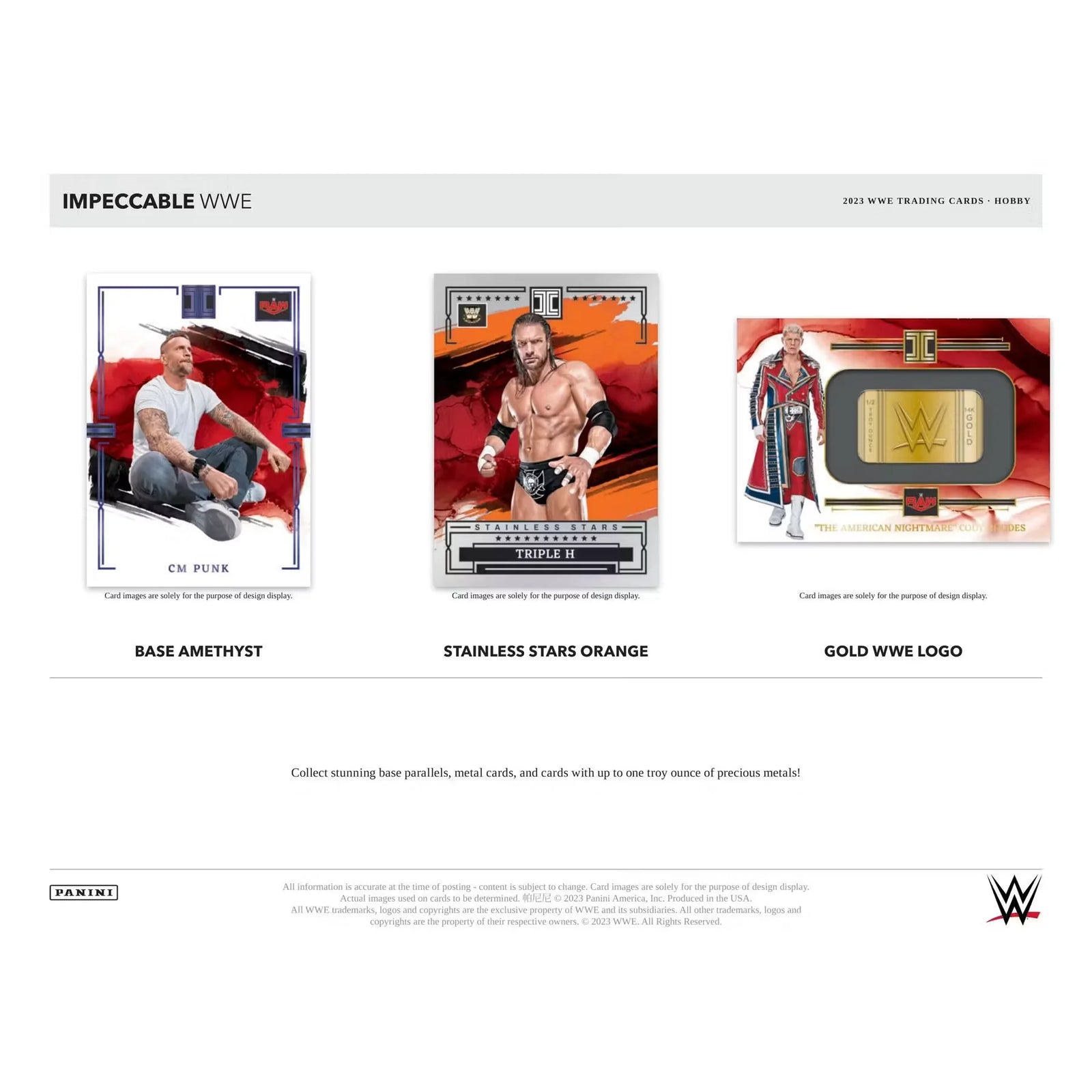 2023 Panini Impeccable WWE Wrestling Hobby 3-Box Case (Ships Sealed Only)