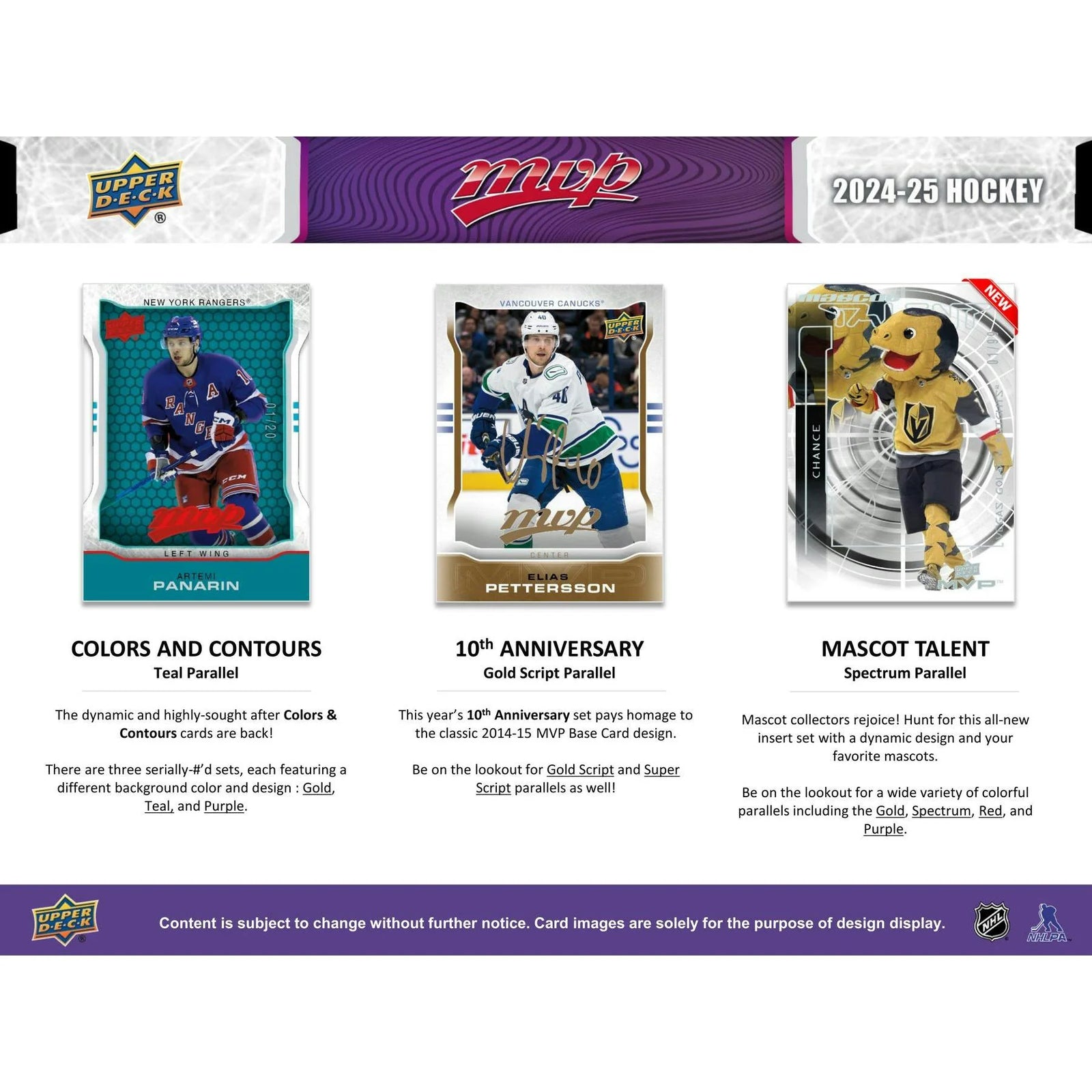 DRAFT - New 2024/25 Upper Deck MVP Hockey Hobby 20-Box Case