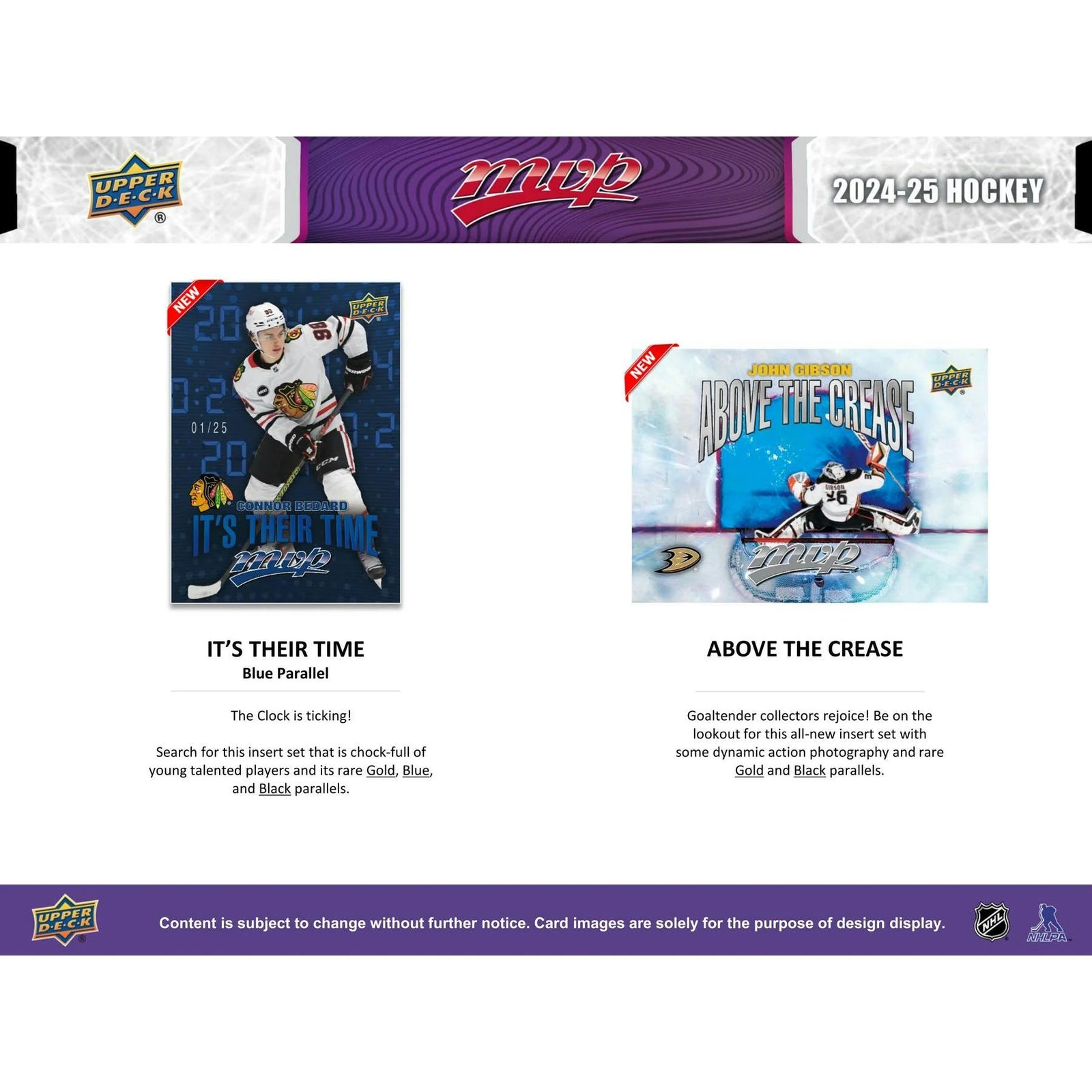 DRAFT - New 2024/25 Upper Deck MVP Hockey Hobby 20-Box Case