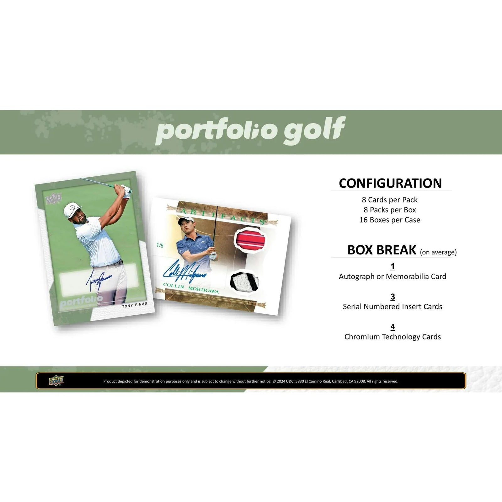 DRAFT - 2024 Upper Deck Portfolio Golf Hobby 16-Box Case | dacardworld:BVUD0WHWP7