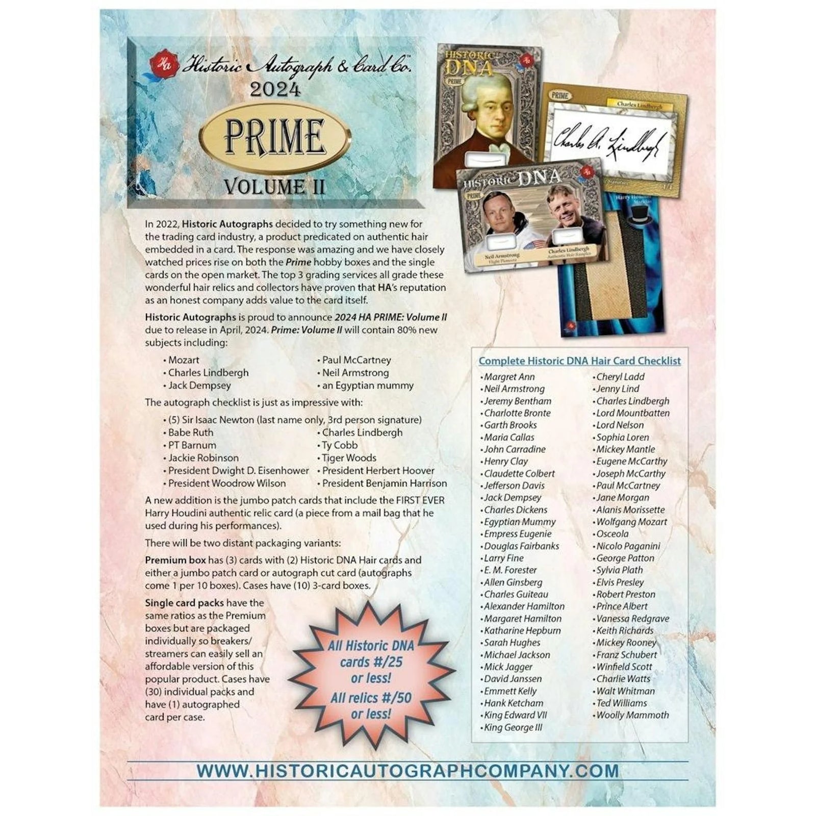 DRAFT - 2024 Historic Autographs Prime Volume II Hobby Box