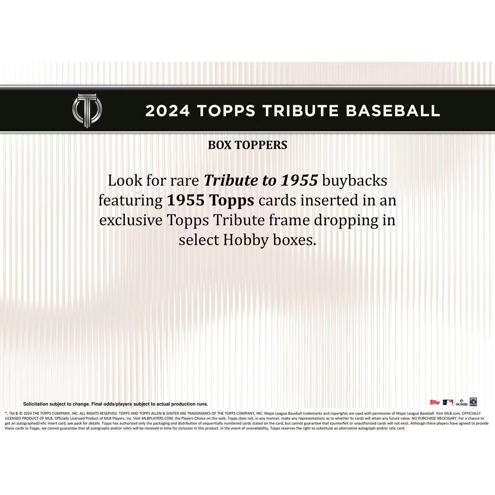 2024 Topps Tribute Baseball Hobby Box