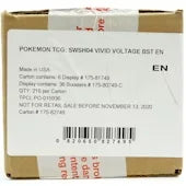 Pokemon Sword & Shield: Vivid Voltage Booster 6-Box Case (Ships Sealed Only) - D